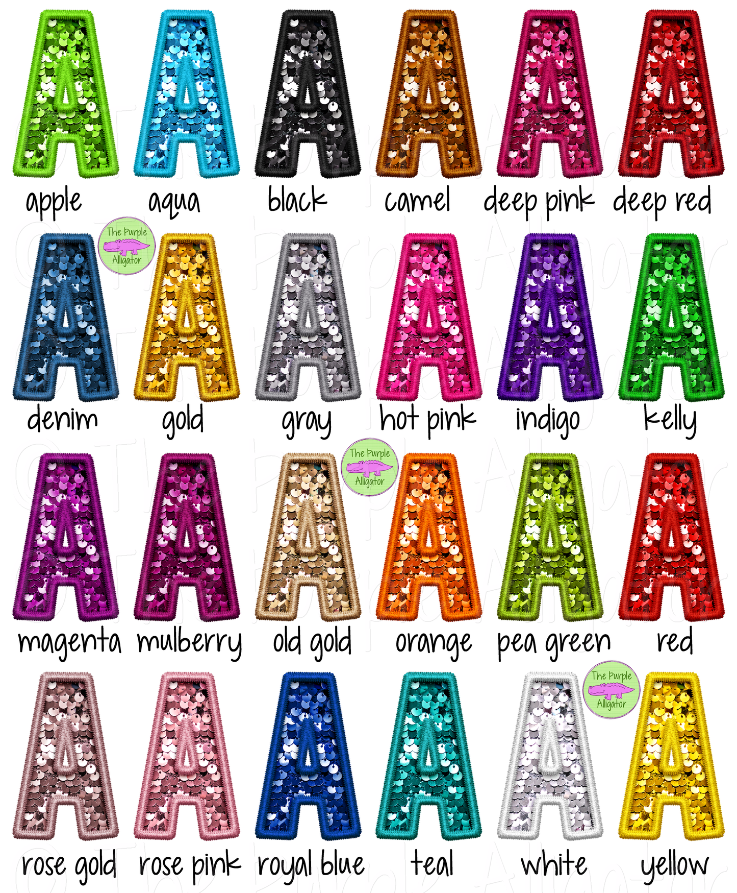 Falcons TDR Sequins Faux Sequin Mascot School Spirit - CHOOSE YOUR SEQUIN COLOR (d2f TPA)