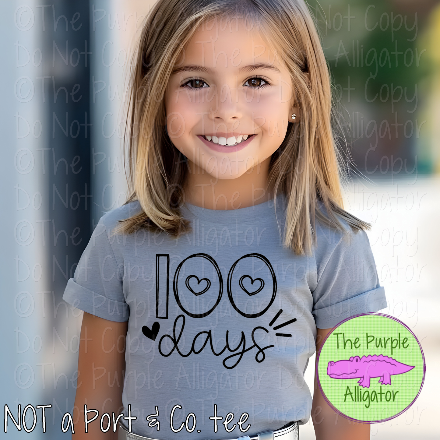 100 Days Heart Shirt – 100th Day of School Tee – Whimsical Heart Design 0220 CTD