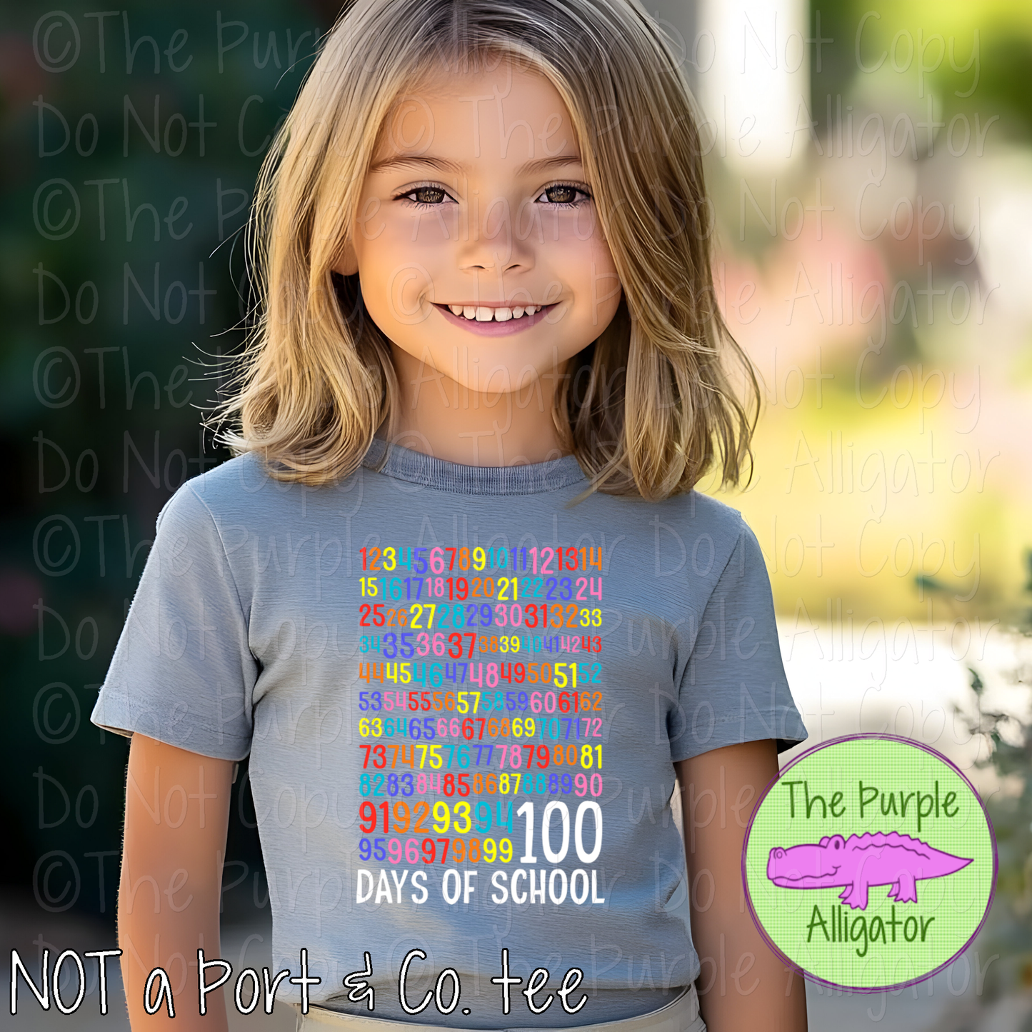 100 Days of School Colorful Count Tee - Rainbow Numbers Shirt - School Celebration 1024 PC