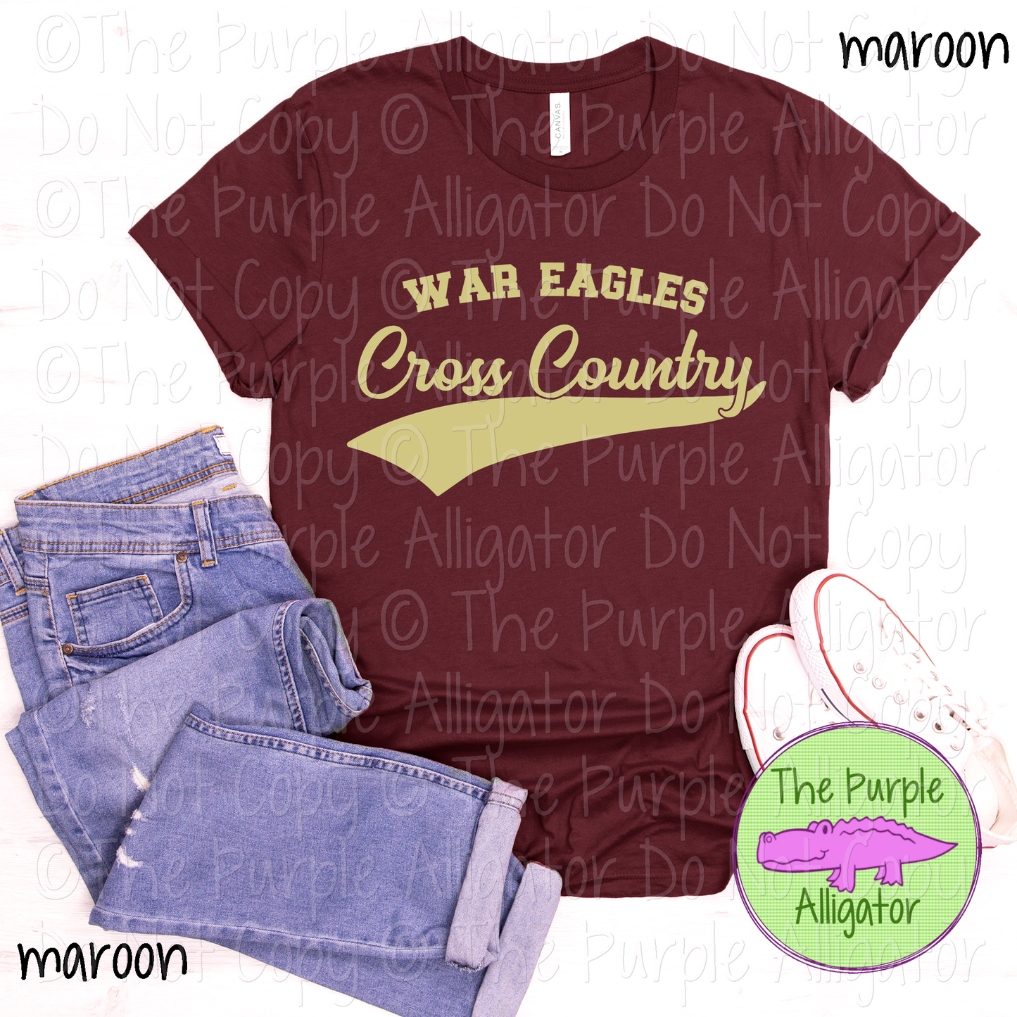 War Eagles Cross Country Swash SC12 | Mascot School Spirit Design | Custom Mascot Cross Country Apparel | Custom Team Apparel - CHOOSE YOUR DESIGN COLOR - 0725 (d2f TPA)