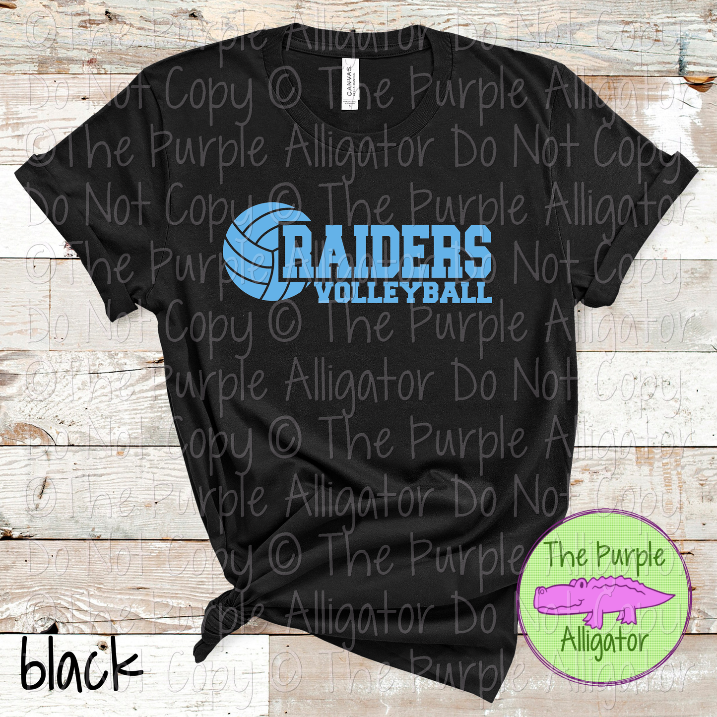Raiders Volleyball SC31 Mascot School Spirit Wear Team Swag - CHOOSE YOUR DESIGN COLOR - 0625 (d2f TPA)