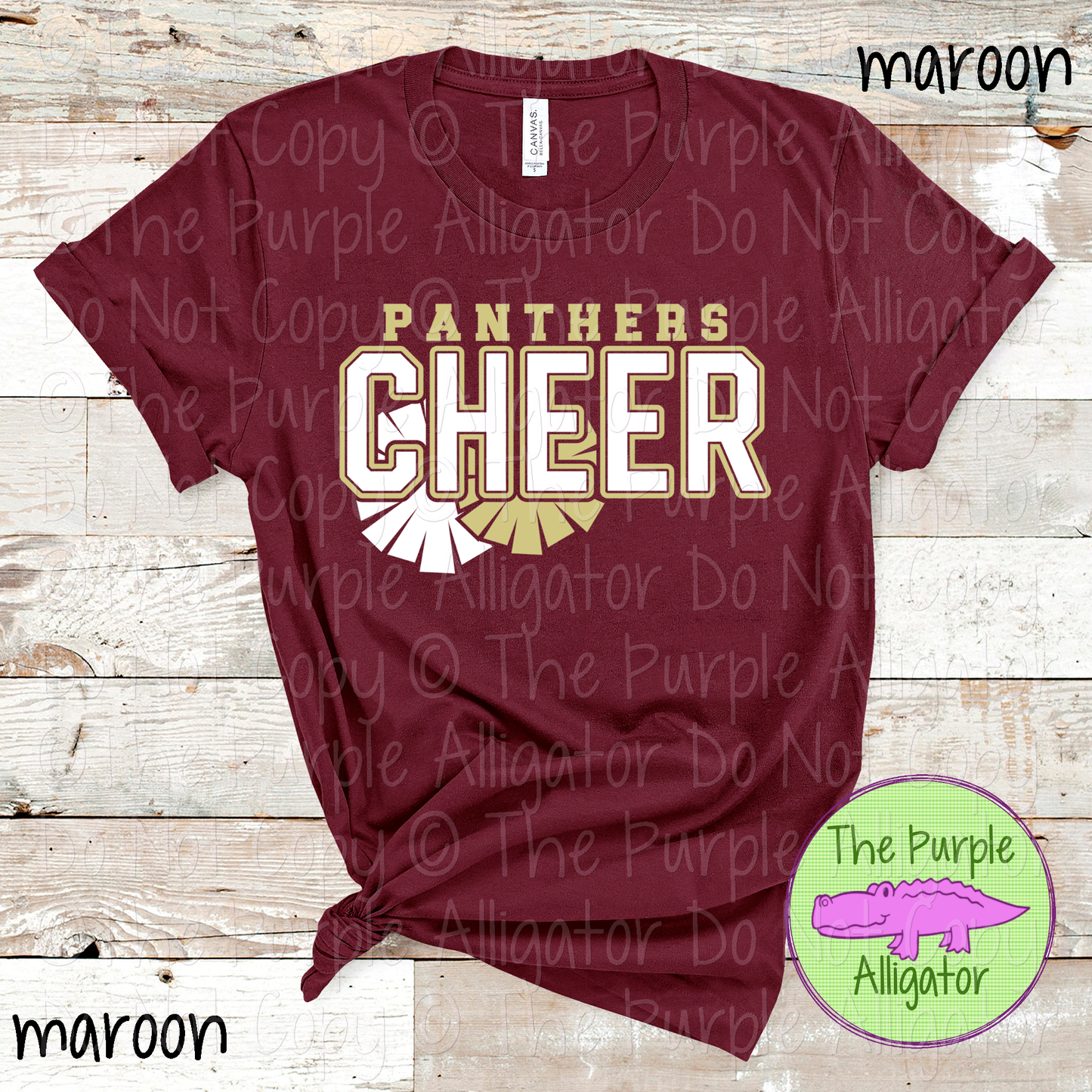 Panthers Cheer SC34 Mascot School Spirit - CHOOSE YOUR DESIGN COLORS - 0625 (d2f TPA)