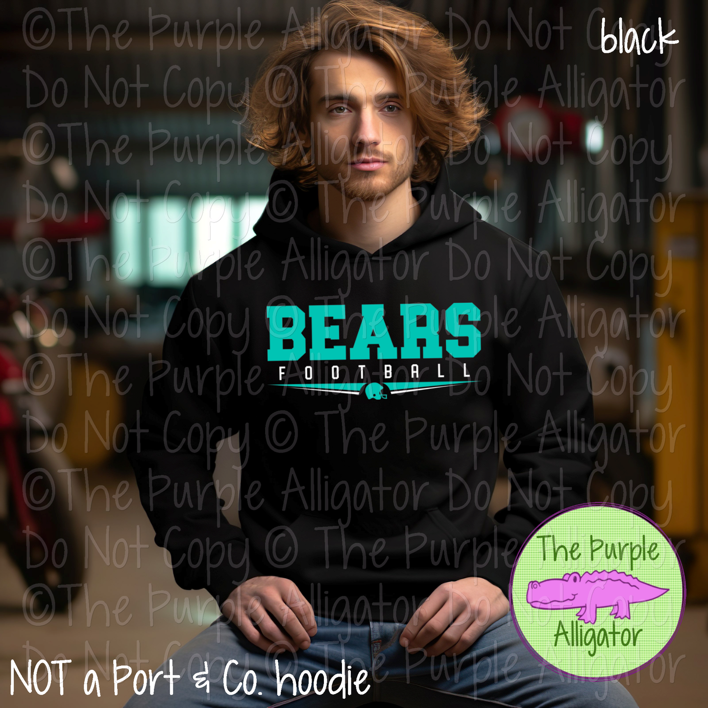 Bears Football SC37 School Mascot Spirit Wear Design | Custom Team Apparel - CHOOSE YOUR DESIGN COLOR - 0725 (d2f TPA)
