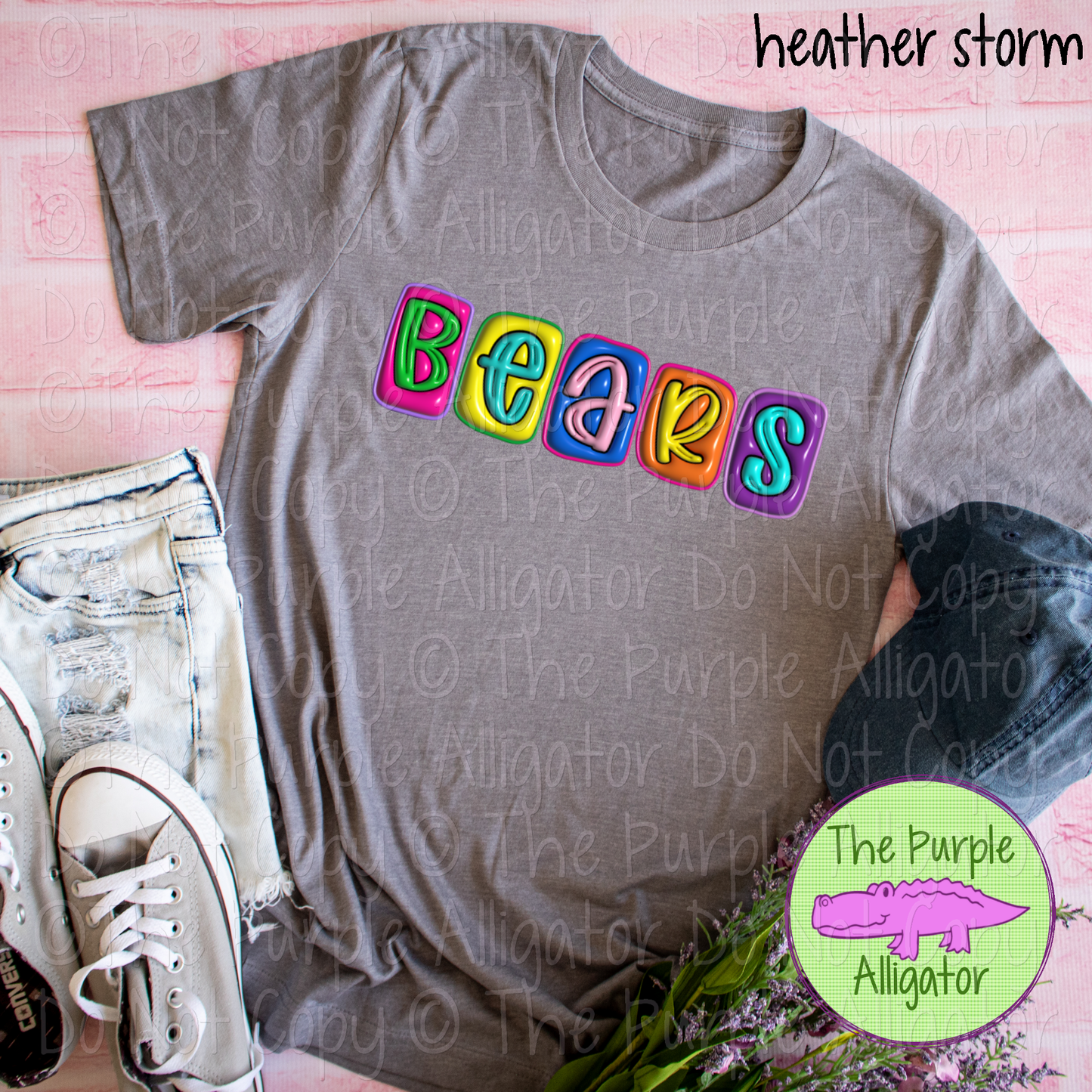 Bears 3D Puff Mascot Puffy-Look Spirit Wear 1224 TPA