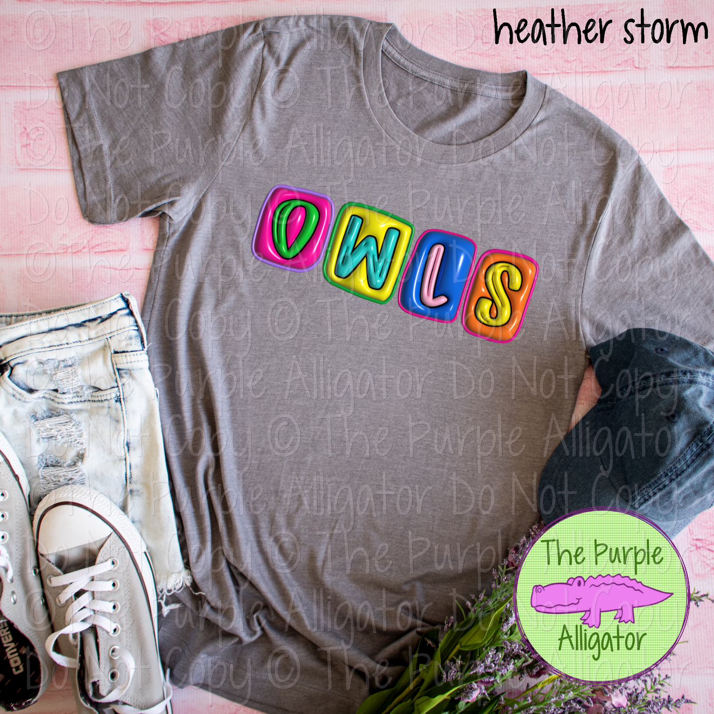 Owls 3D Puff Mascot Puffy-Look Spirit Wear 1224 TPA