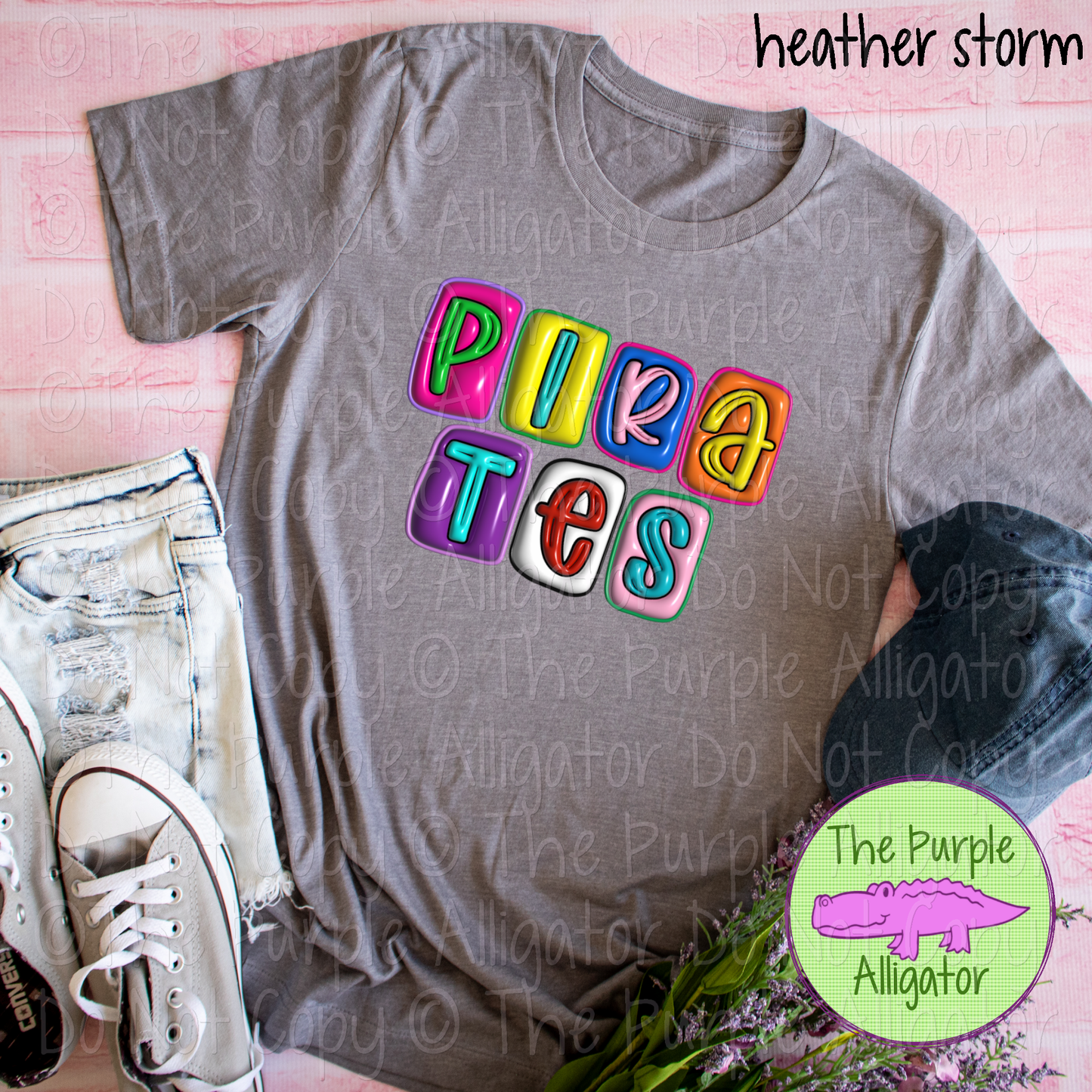 Pirates 3D Puff Mascot Puffy-Look Spirit Wear 1224 TPA