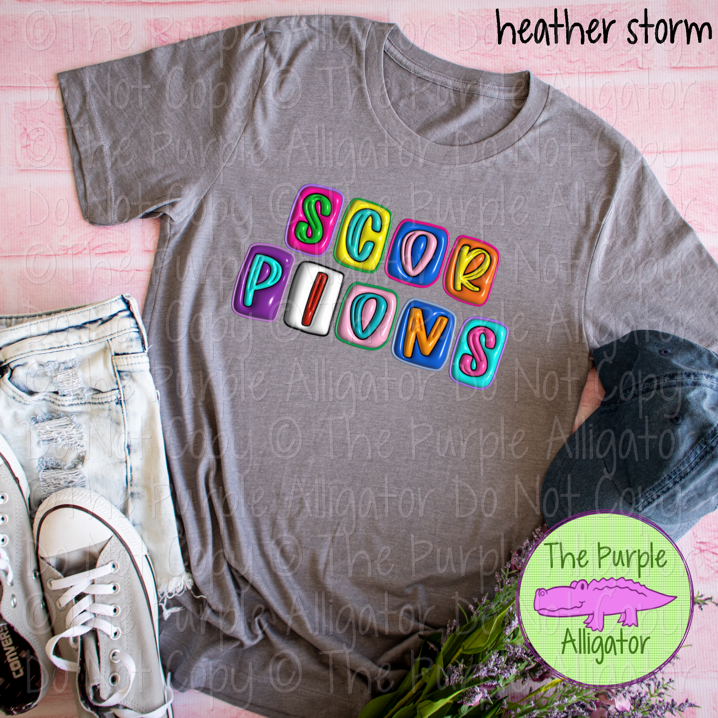 Scorpions 3D Puff Mascot Puffy-Look Spirit Wear 1224 TPA