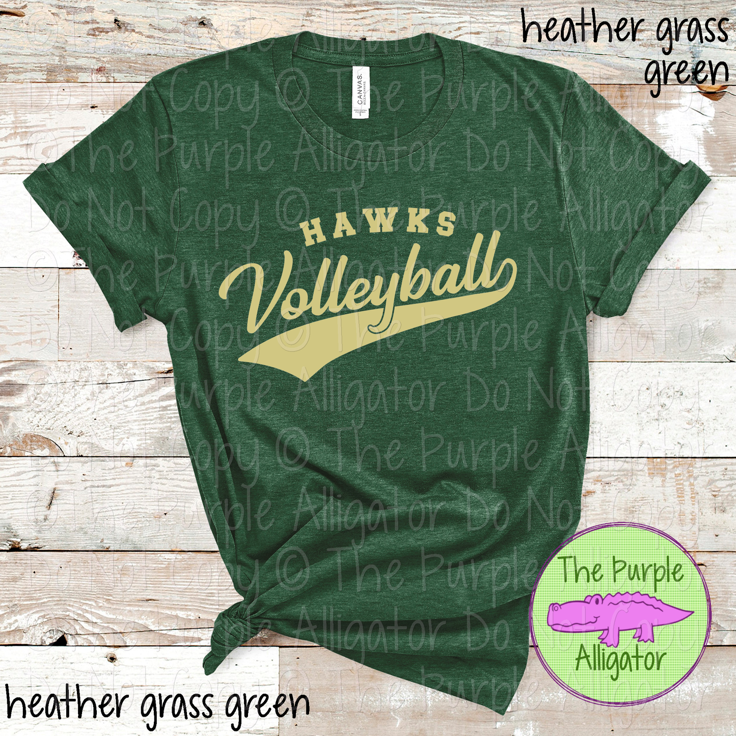 Hawks Volleyball Swash SC40 School Mascot Spirit Wear Design | Custom Team Apparel - CHOOSE YOUR DESIGN COLOR - 0725 (d2f TPA)