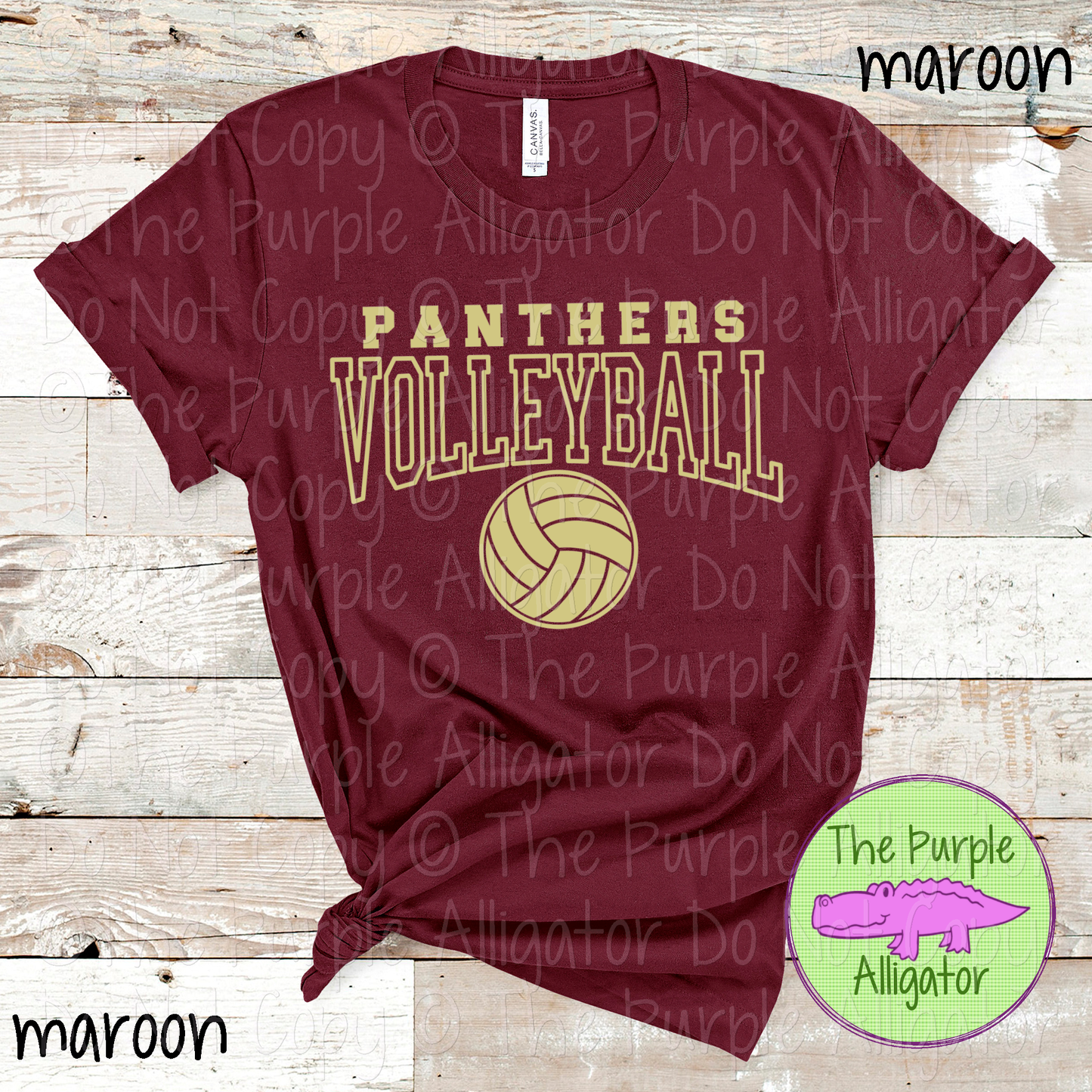 Panthers Volleyball SC49 Mascot School Spirit Wear Team Swag - CHOOSE YOUR DESIGN COLOR (d2f TPA)