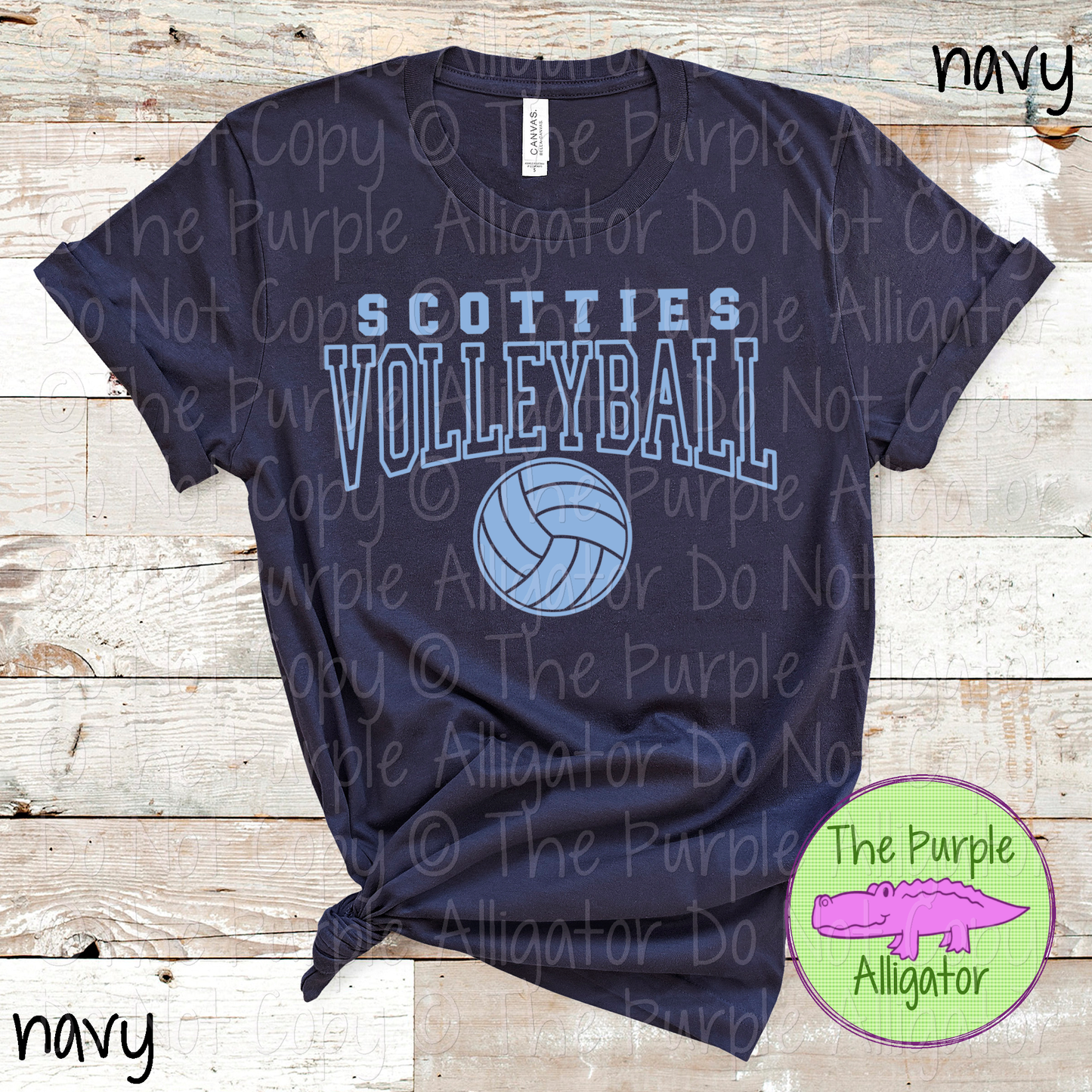 Scotties Volleyball SC49 Mascot School Spirit Wear Team Swag - HOOSE YOUR DESIGN COLOR (d2f TPA)