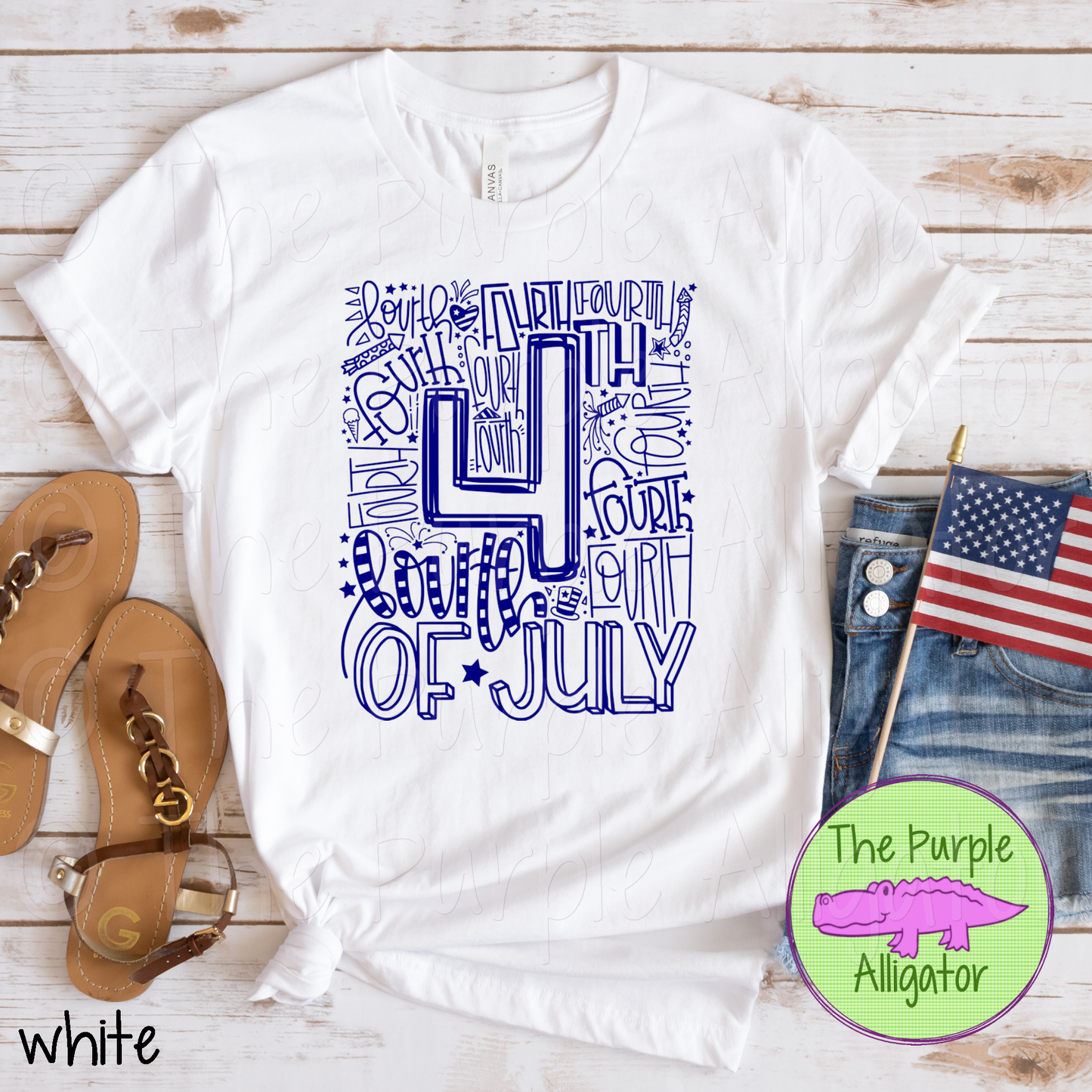 4th of July Typeset BLUE (d2f TPA)