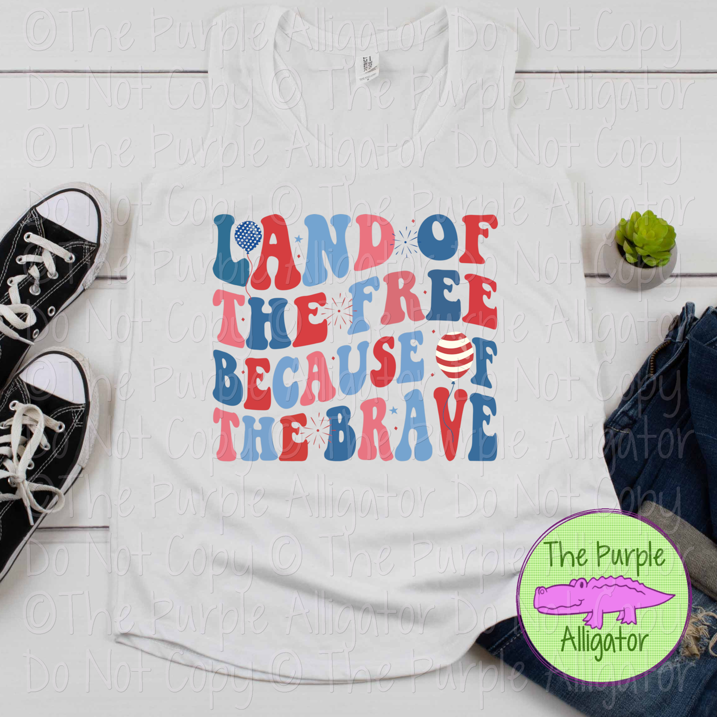 4th of July Land of the Free Retro Wave 0524 (d2f CA)