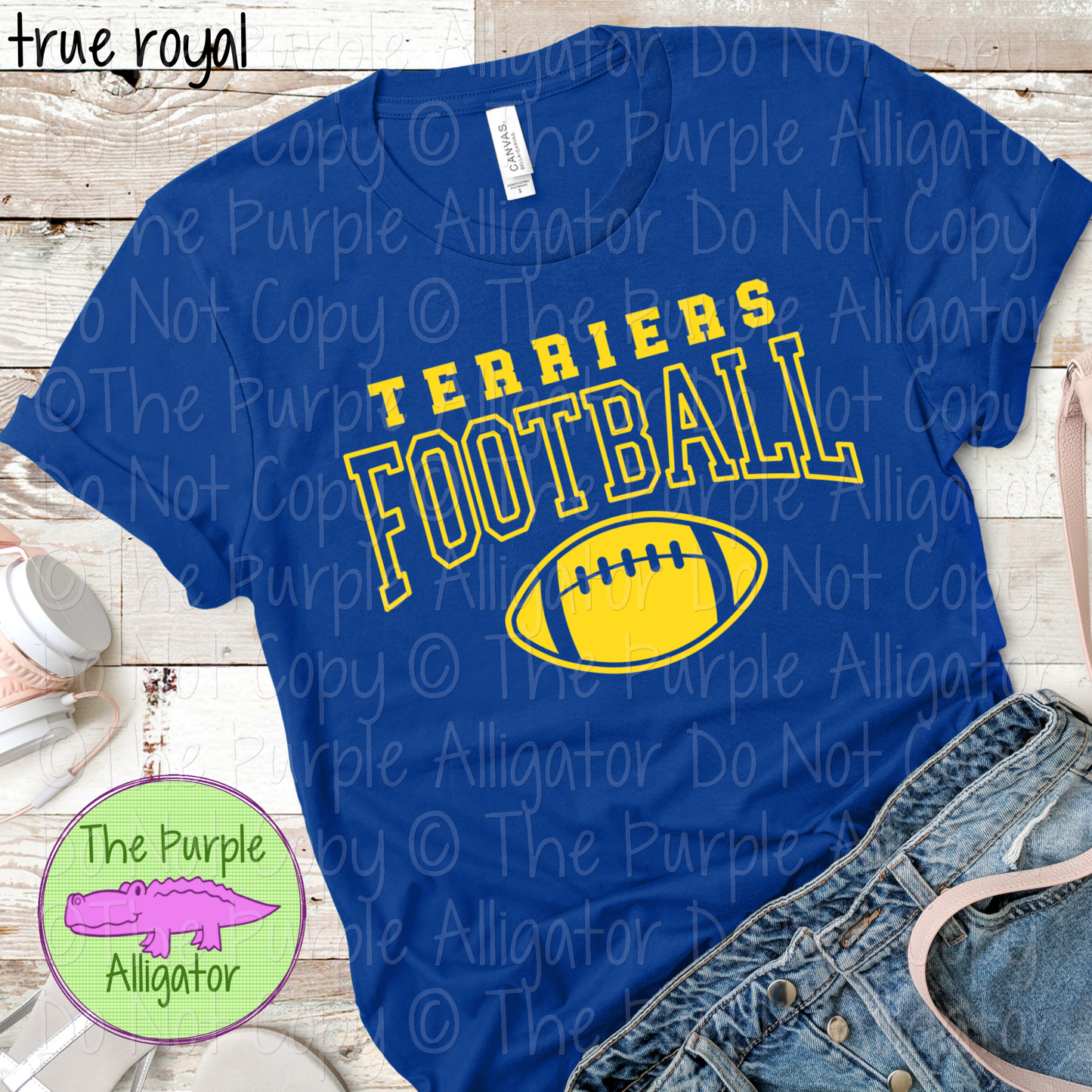 Terriers Football SC52 | Custom Team Spirit Wear for Game Day & Fans - CHOOSE YOUR DESIGN COLOR - 0725 (d2f TPA)