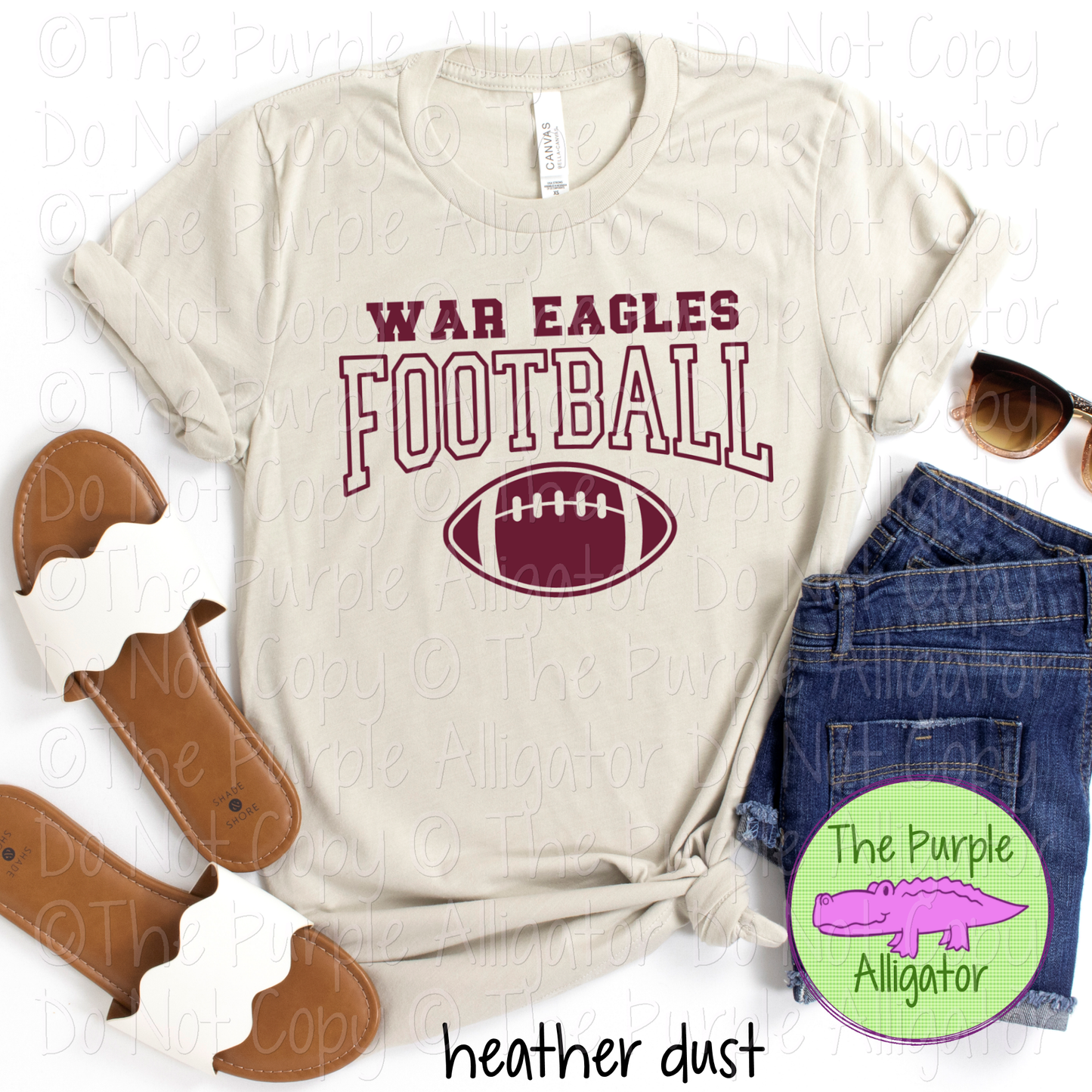 War Eagles Football SC52 | Custom Team Spirit Wear for Game Day & Fans - CHOOSE YOUR DESIGN COLOR - 0725 (d2f TPA)