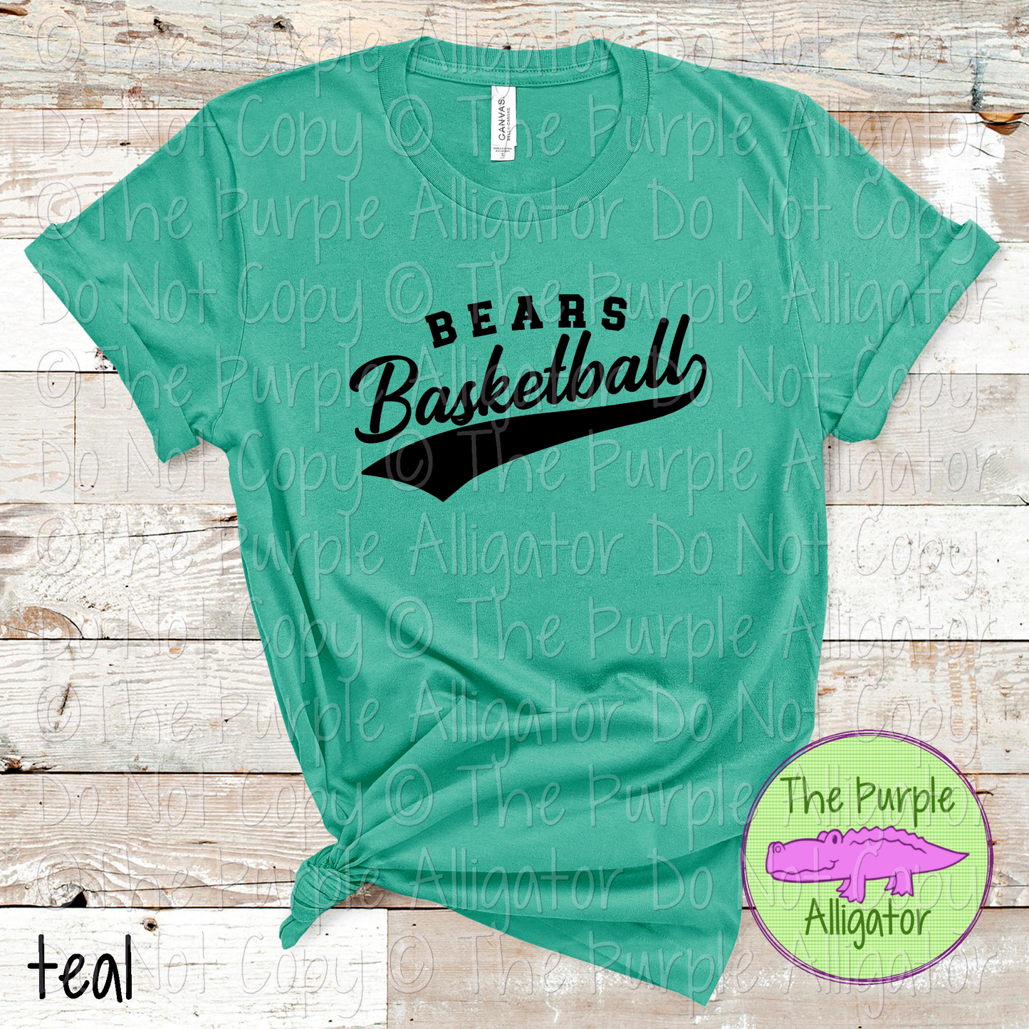 Bears Basketball Swash SC54 Mascot School Spirit Wear Team Swag - CHOOSE YOUR DESIGN COLOR - 0625 (d2f TPA)
