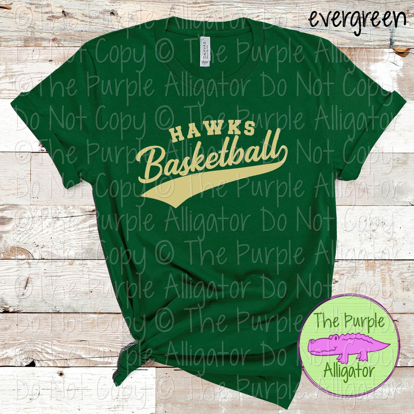 Hawks Basketball Swash SC54 Mascot School Spirit Wear Team Swag - CHOOSE YOUR DESIGN COLOR - 0625 (d2f TPA)