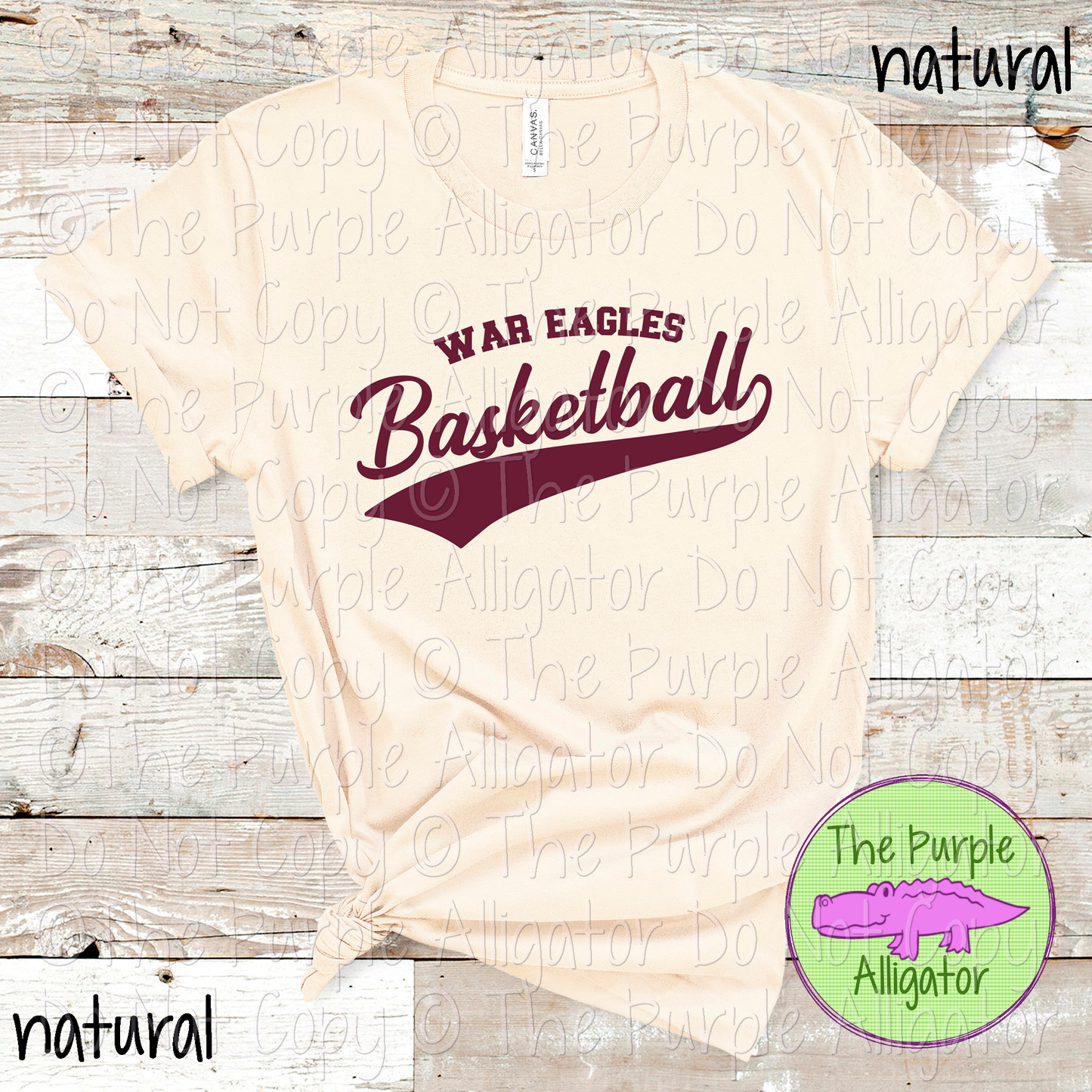 War Eagles Basketball Swash SC54 Mascot School Spirit Wear Team Swag - CHOOSE YOUR DESIGN COLOR - 0625 (d2f TPA)