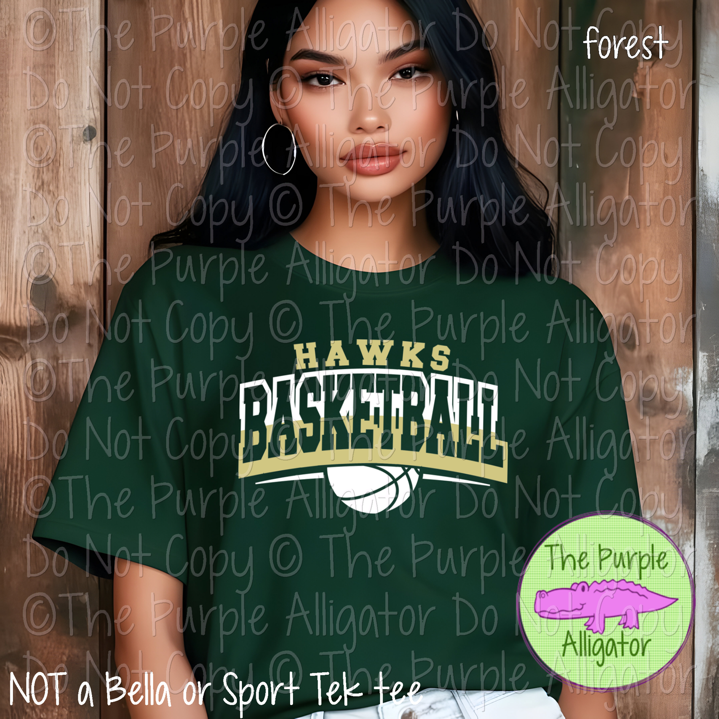 Hawks Open Basketball SC62 Mascot School Spirit Wear Team Swag - CHOOSE YOUR DESIGN COLORS - 0625 (d2f TPA)
