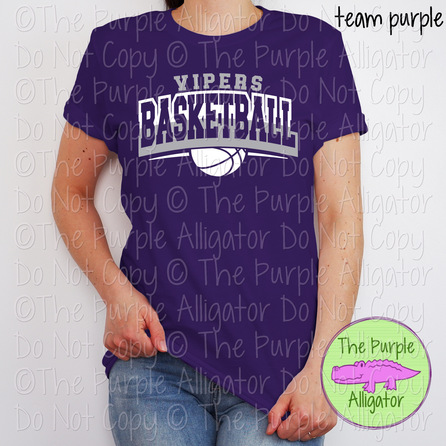 Vipers Open Basketball SC62 Mascot School Spirit Wear Team Swag - CHOOSE YOUR DESIGN COLORS - 0625 (d2f TPA)