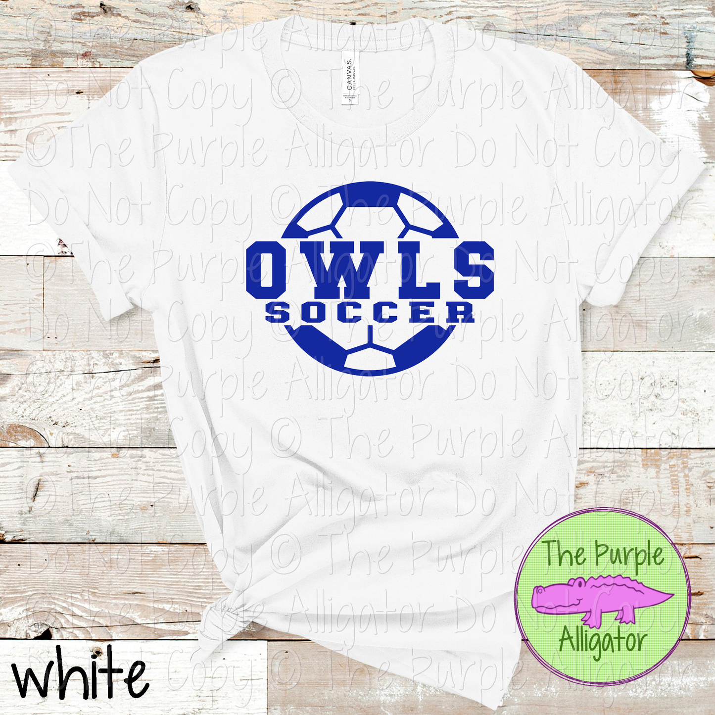 Owls Soccer SC9 Mascot School Spirit - CHOOSE YOUR DESIGN COLOR (d2f TPA)