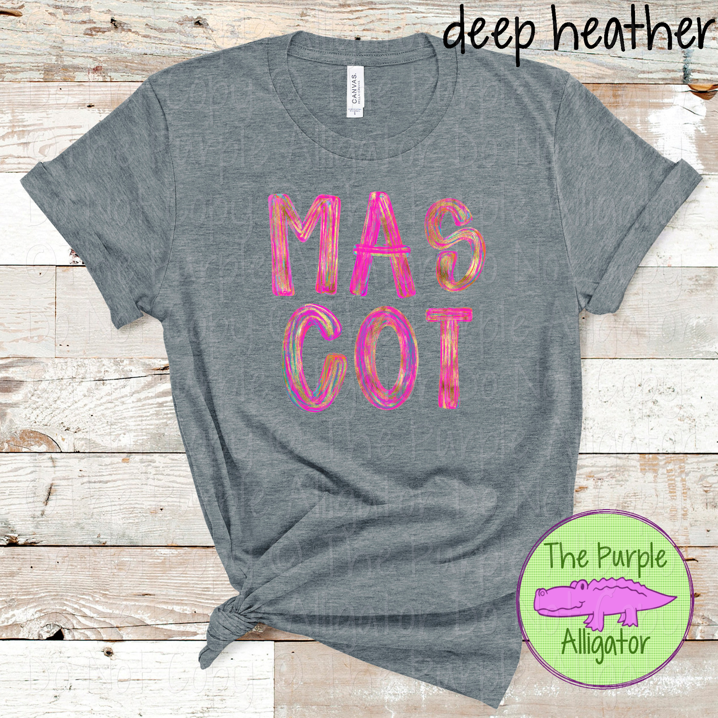 YOUR MASCOT AJ Gold Distressed Gold Brush School Spirit Design 0924 TPA
