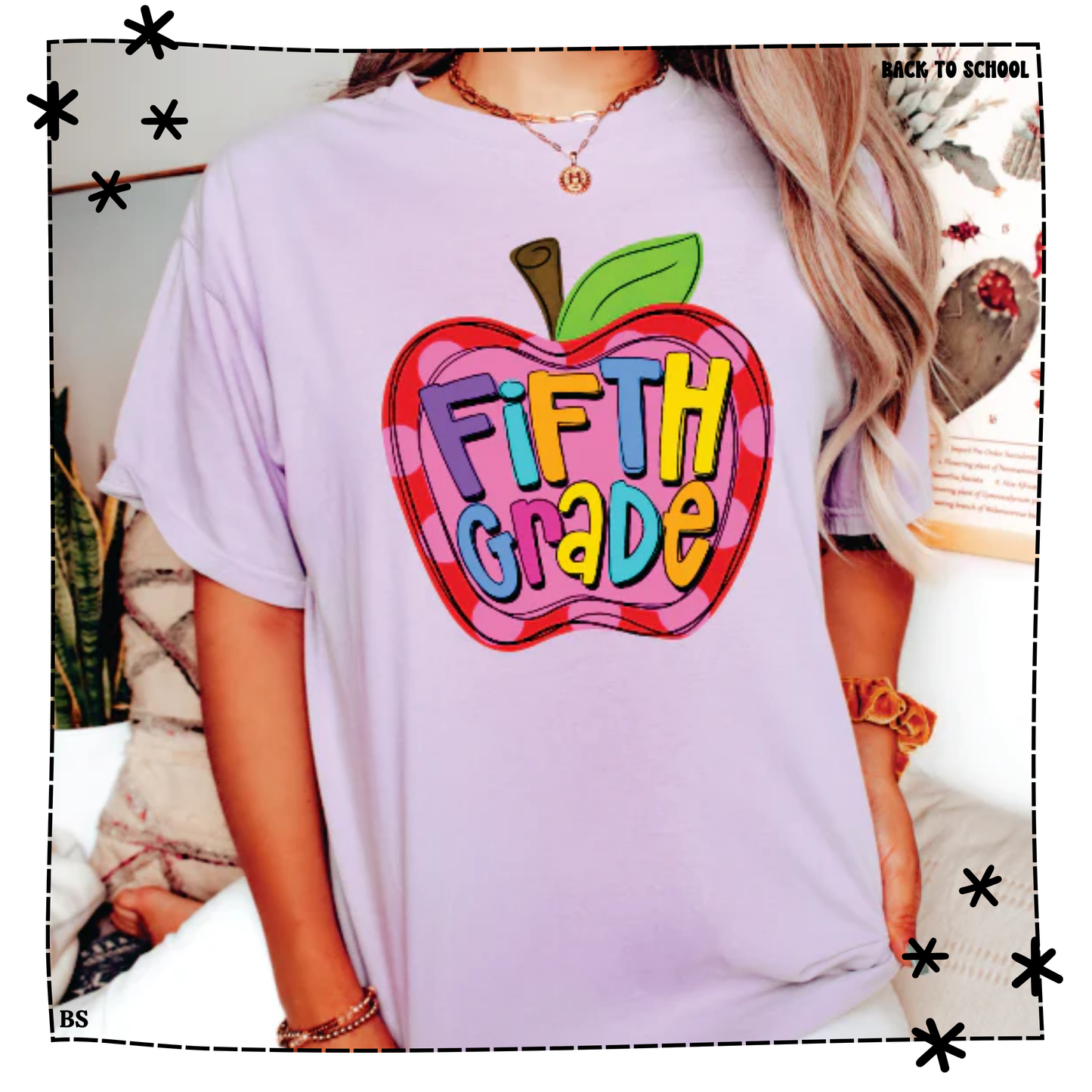 Fifth Grade Apple Pink Dots WEEKLY DROP