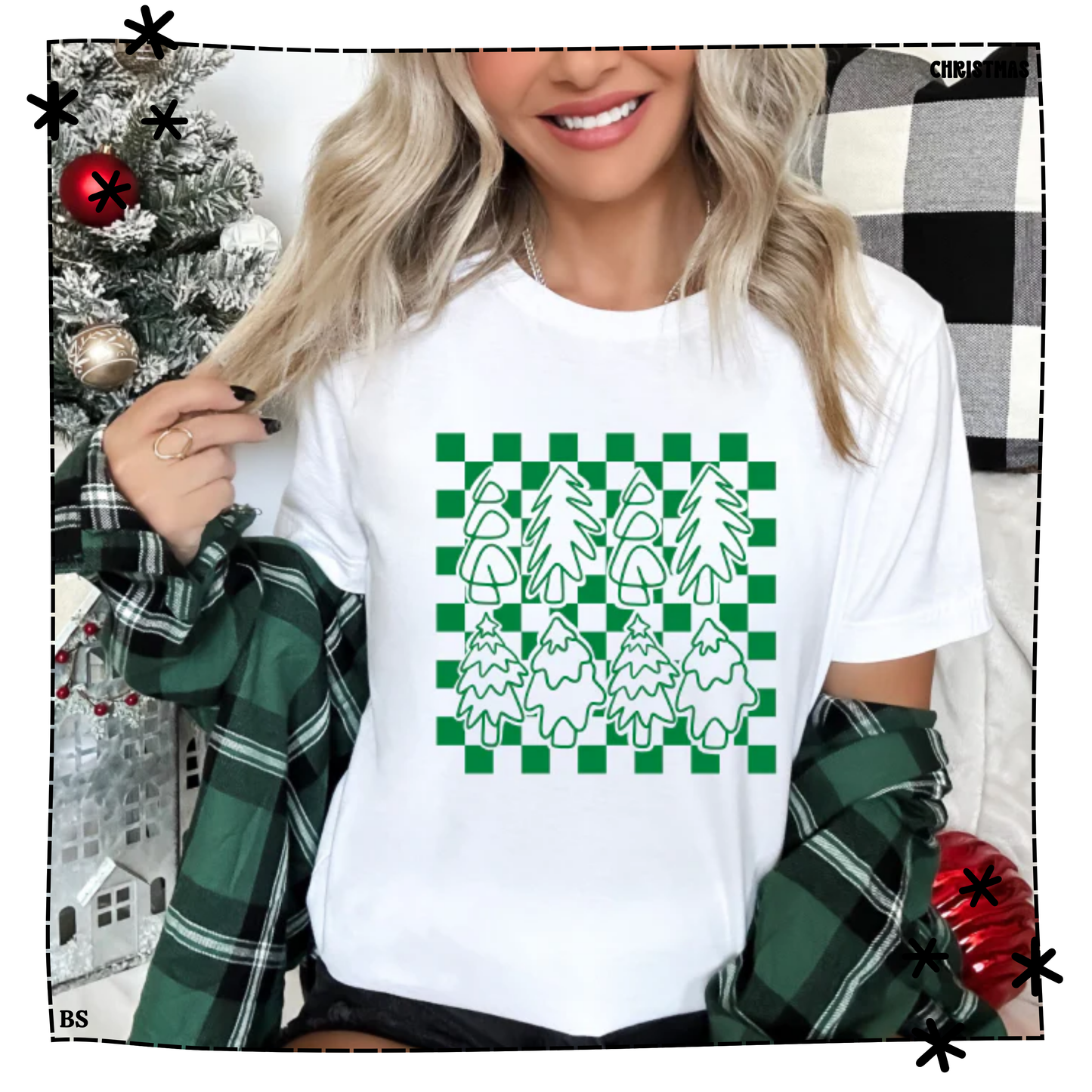 Leopard Checkered Christmas Trees Trio WEEKLY DROP