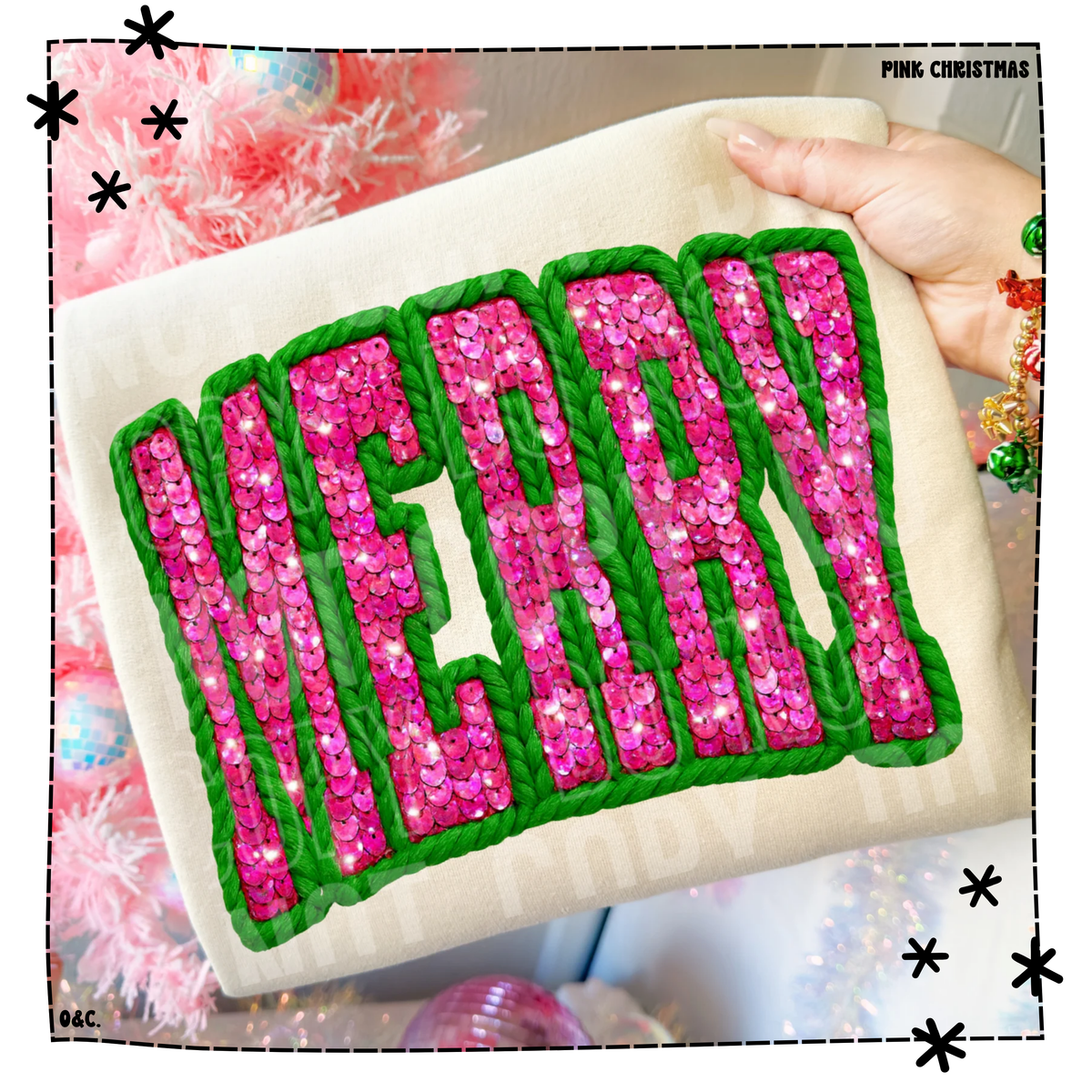 Merry Faux Sequin Faux Yarn WEEKLY DROP
