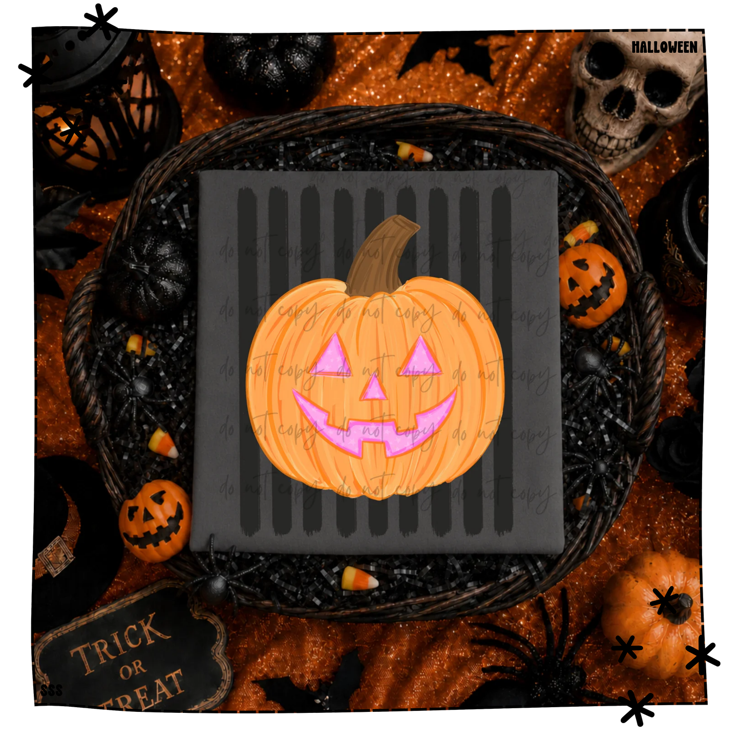 Orange Pink Pumpkin Stripes WEEKLY DROP