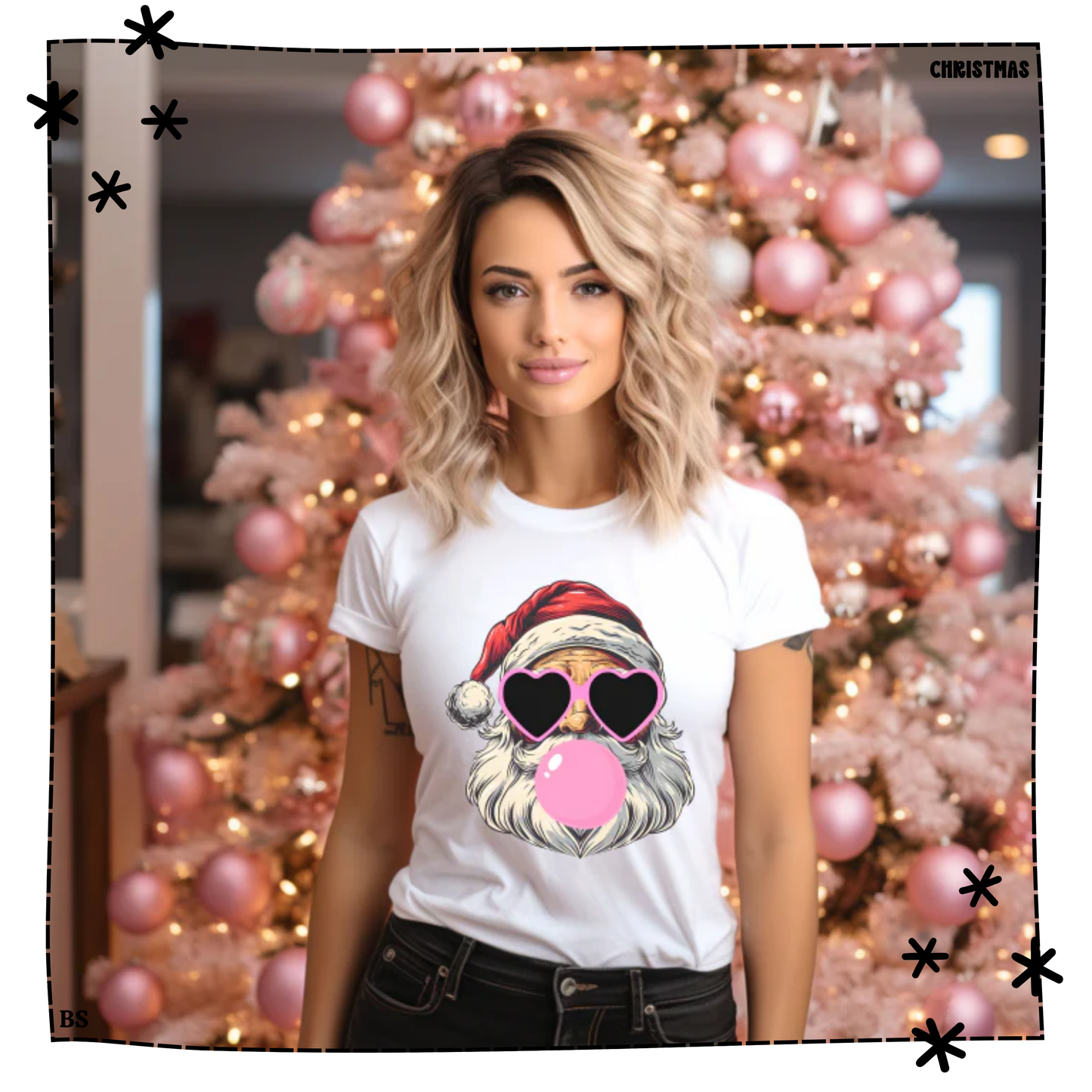Pink Bubble Santa WEEKLY DROP
