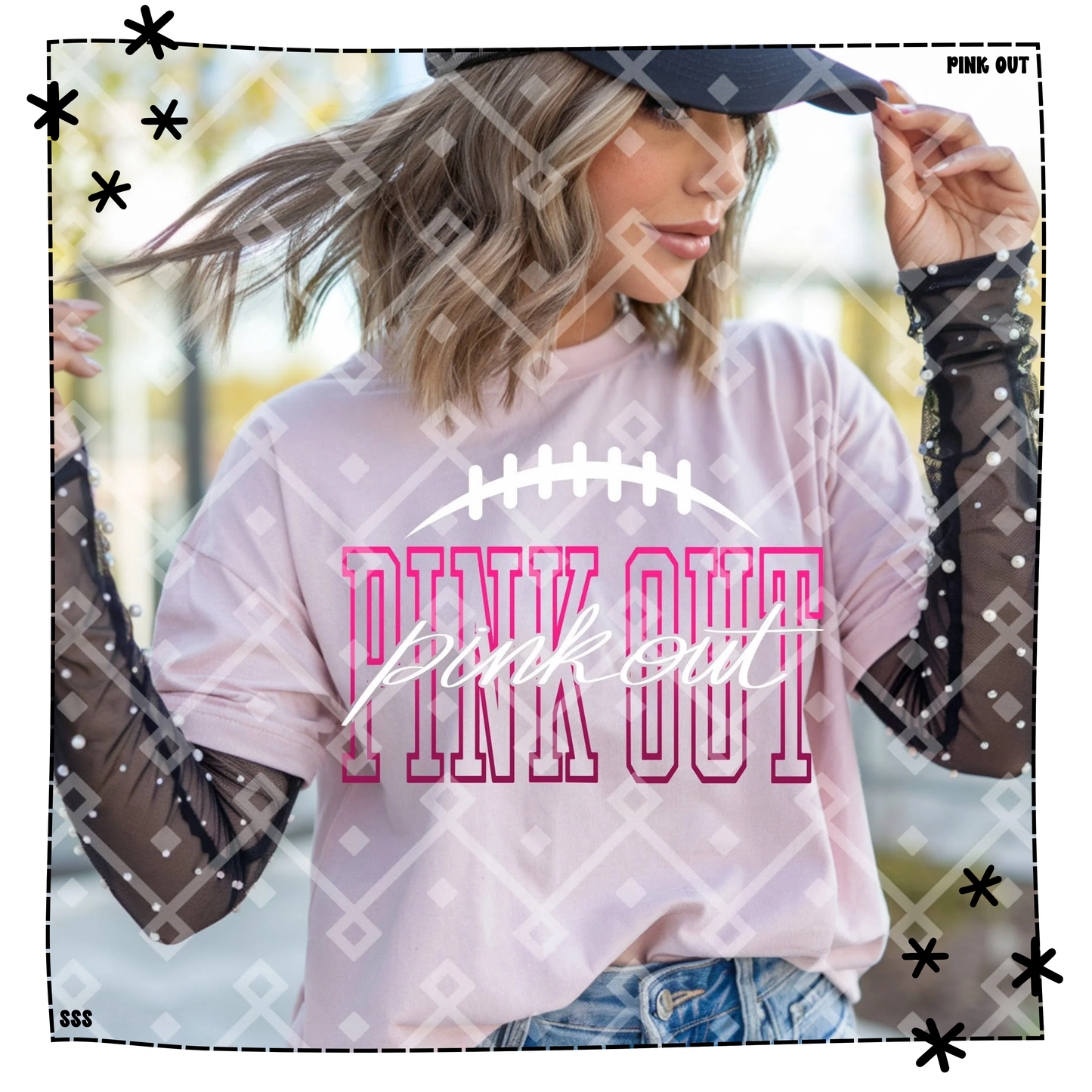 Pink Out Football Lace Solid WEEKLY DROP