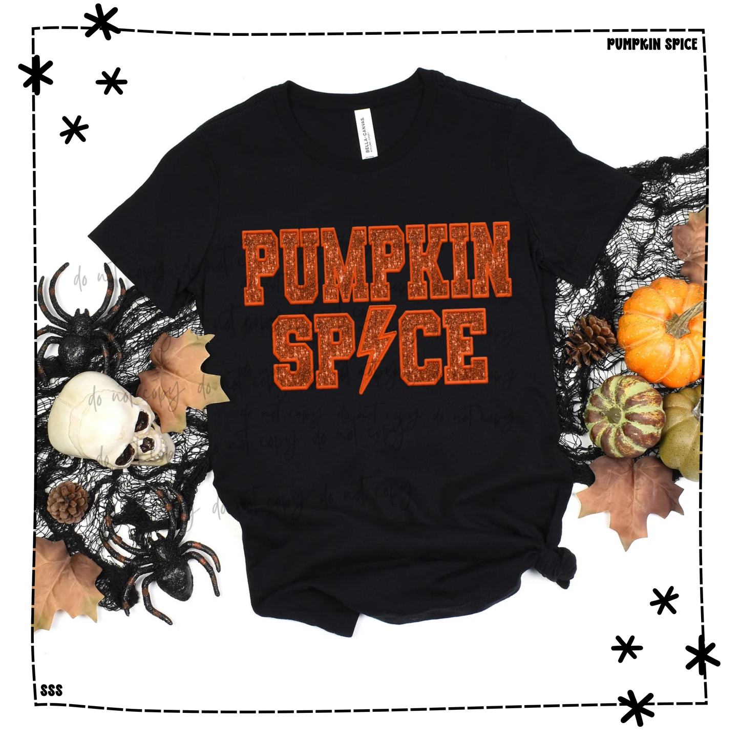 Pumpkin Spice Bolt Faux Sequin - WEEKLY DROP