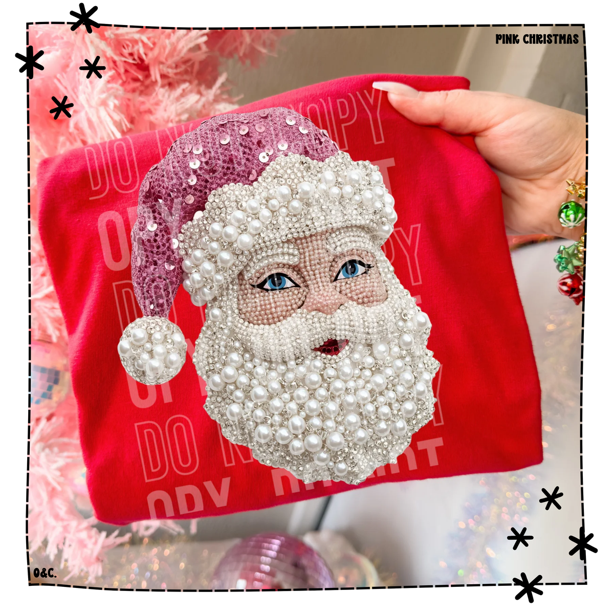 Santa Pink Hat Faux WEEKLY DROP