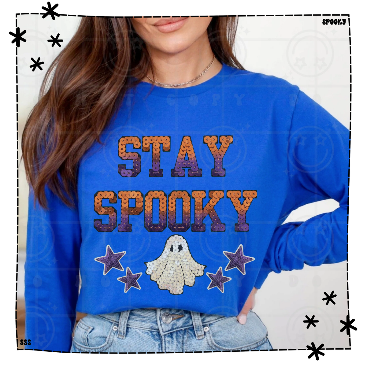 Stay Spooky With Ghost Jumbo Faux Sequin WEEKLY DROP