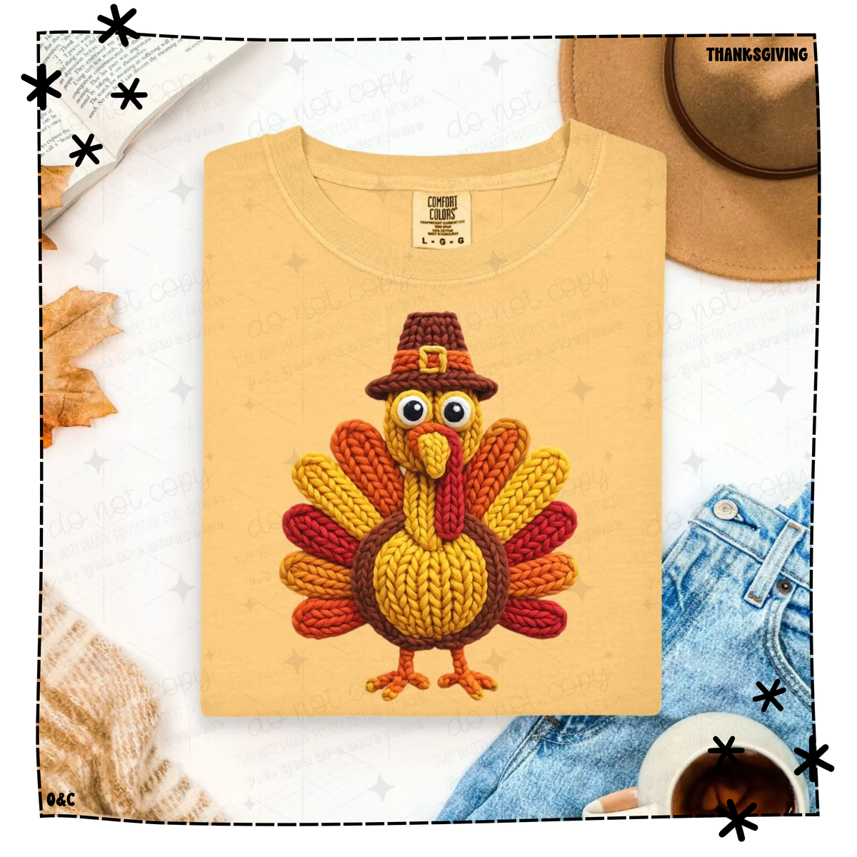 Thanksgiving Turkey Faux Yarn WEEKLY DROP