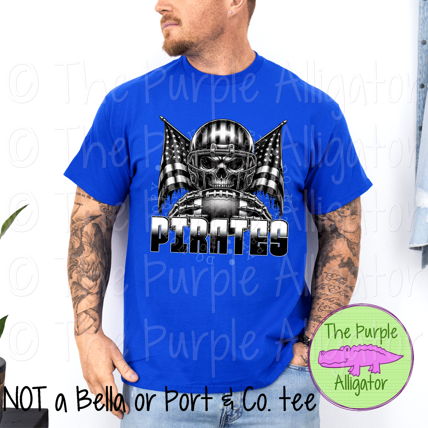 Flags Skull Football Pirates Mascot School Spirit (d2f PHDC)