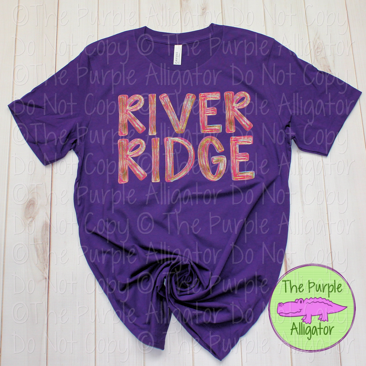 River Ridge AJ Gold Distressed Gold Brush School Spirit Design 0924 (d2f TPA)