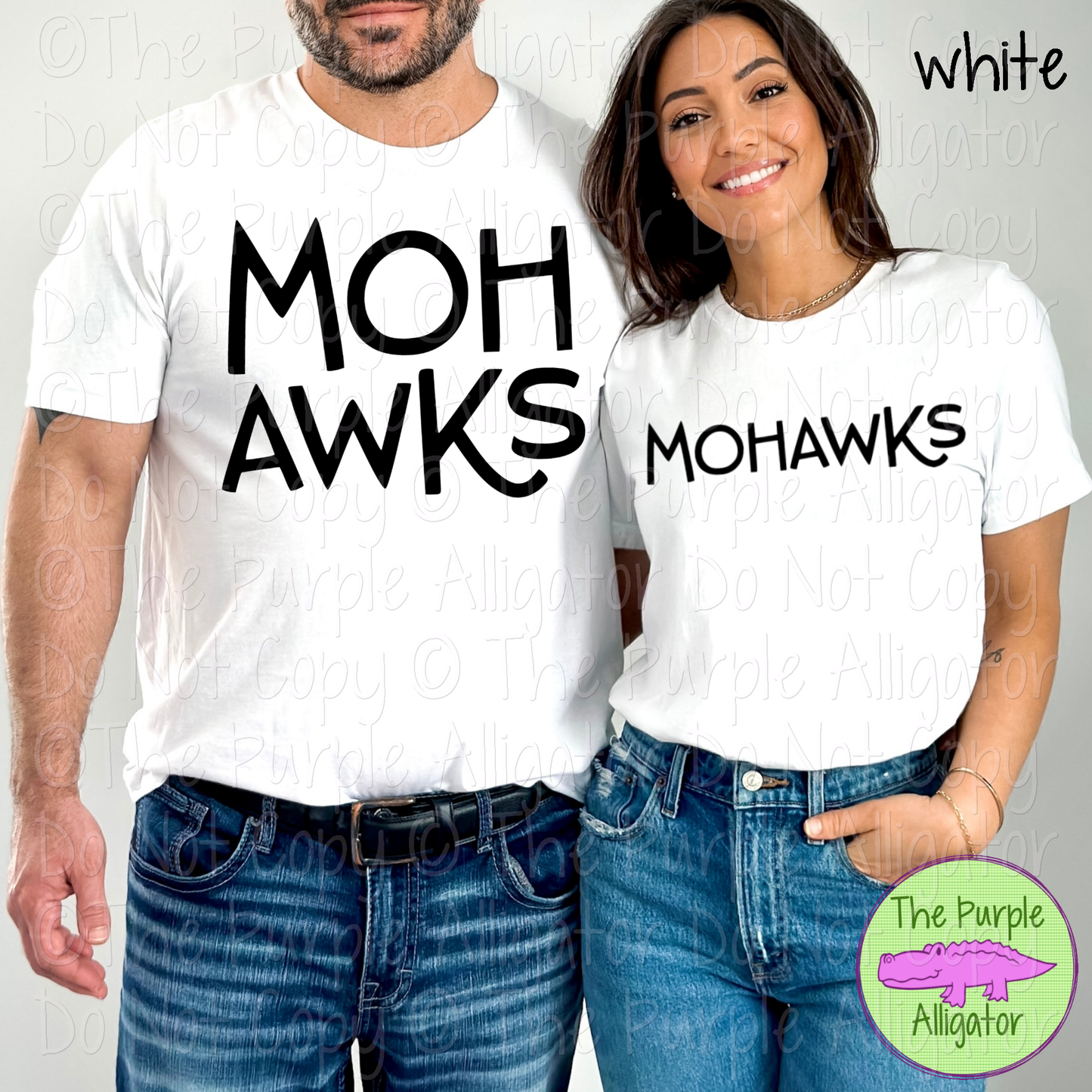 Mohawks Argy Mascot Hand-Drawn Style Custom Choose-Your-Color School Spirit Design 0225 (d2f TPA)