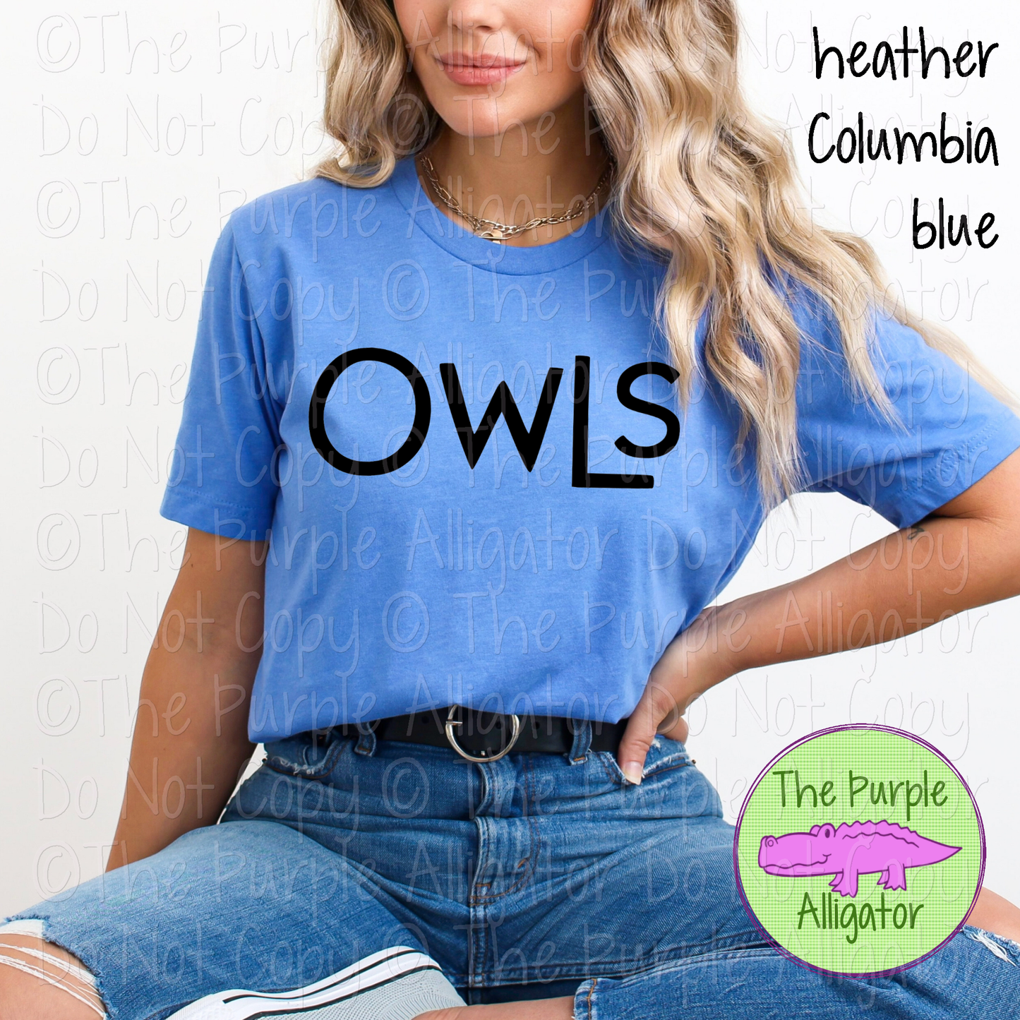 Owls Argy Mascot Hand-Drawn Style Custom Choose-Your-Color School Spirit Design 0225 (d2f TPA)