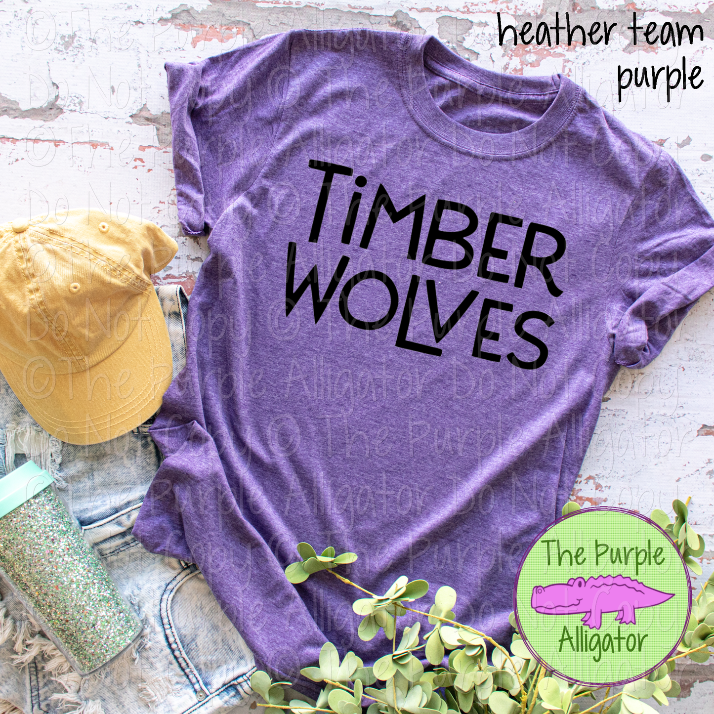 Timberwolves Argy Mascot Hand-Drawn Style Custom Choose-Your-Color School Spirit Design 0225 (d2f TPA)