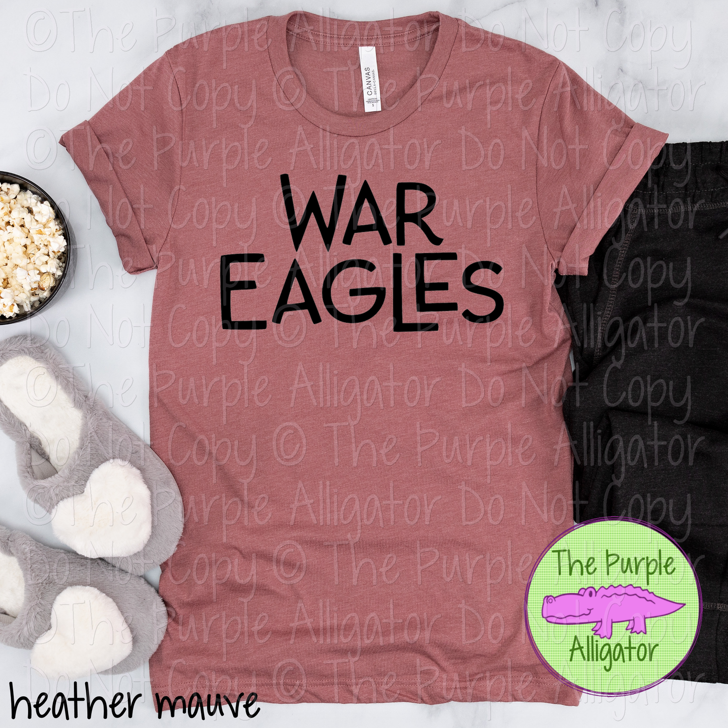 War Eagles Argy Mascot Hand-Drawn Style Custom Choose-Your-Color School Spirit Design 0225 (d2f TPA)