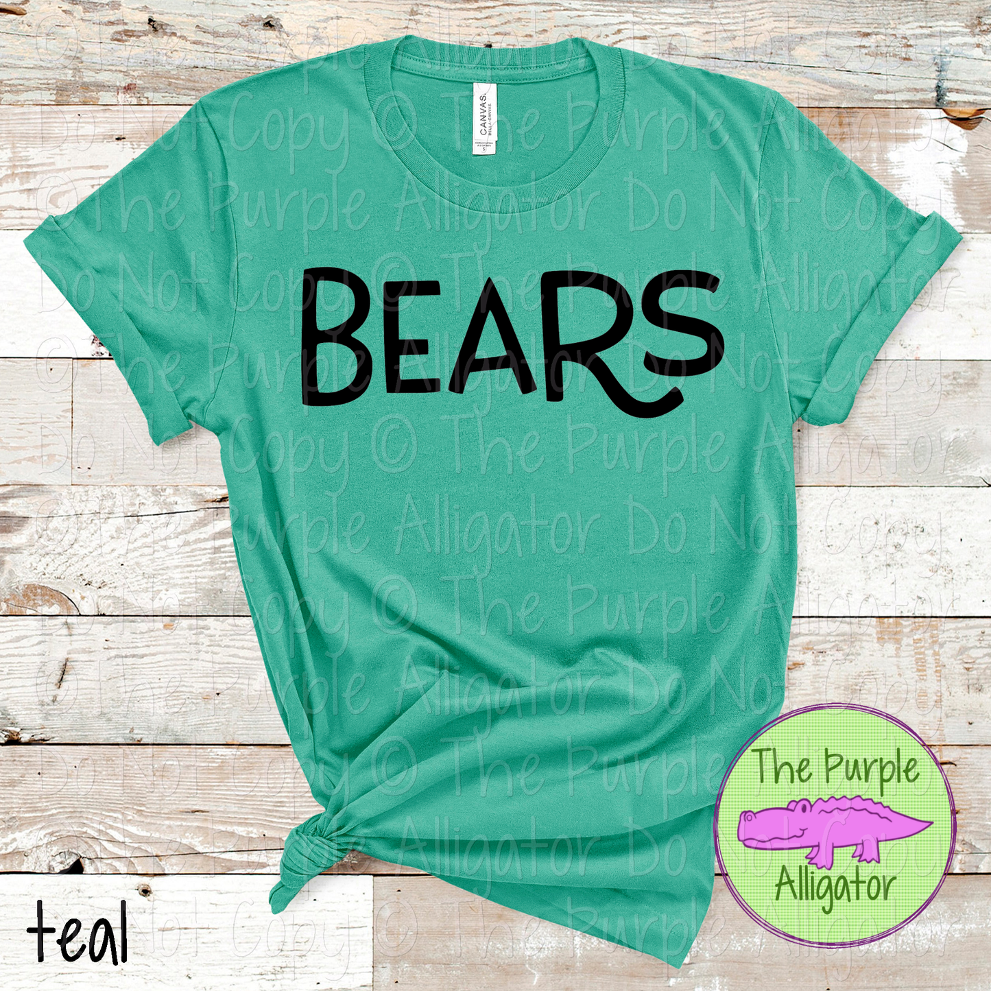 Bears Argy Mascot Hand-Drawn Style Custom Choose-Your-Color School Spirit Design 0225 (d2f TPA)