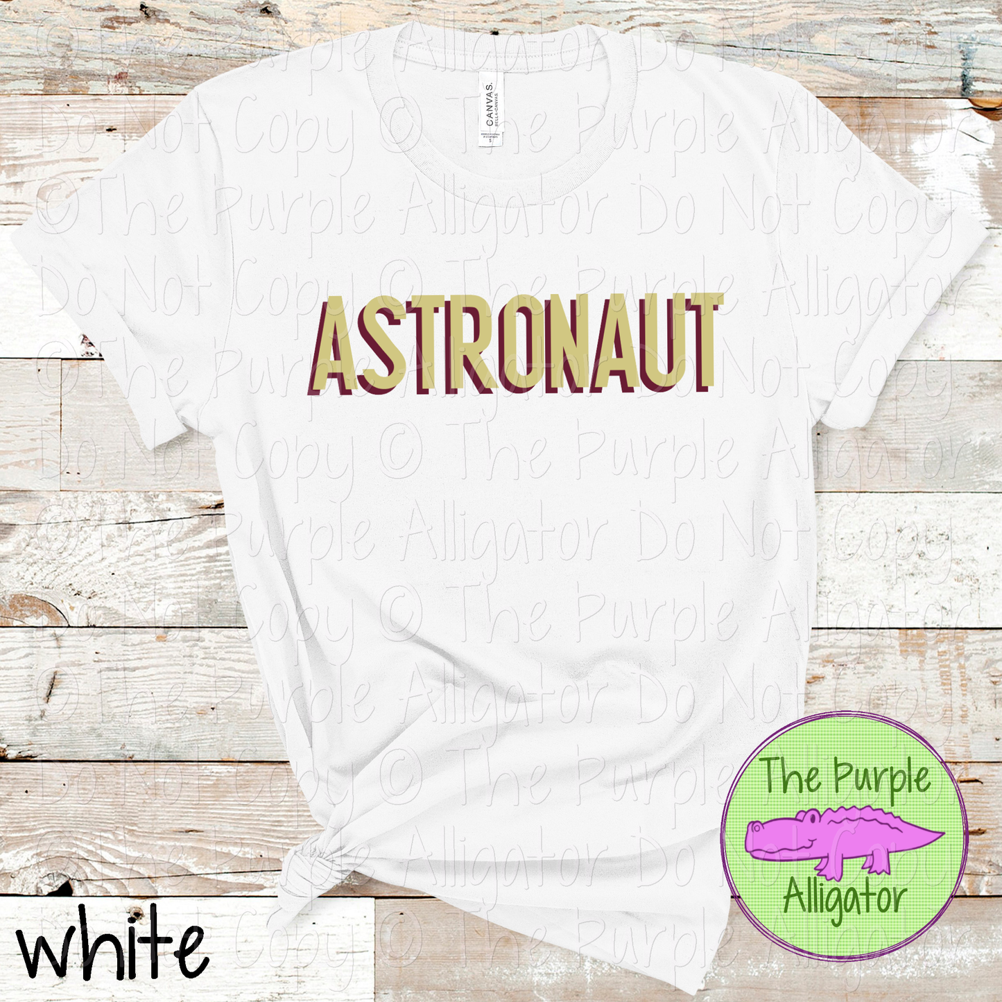Astronaut NF Two-Tone Offset Spirit Design | Bold Two-Color Offset Text Design | CHOOSE YOUR DESIGN COLORS 0825 (d2f TPA)