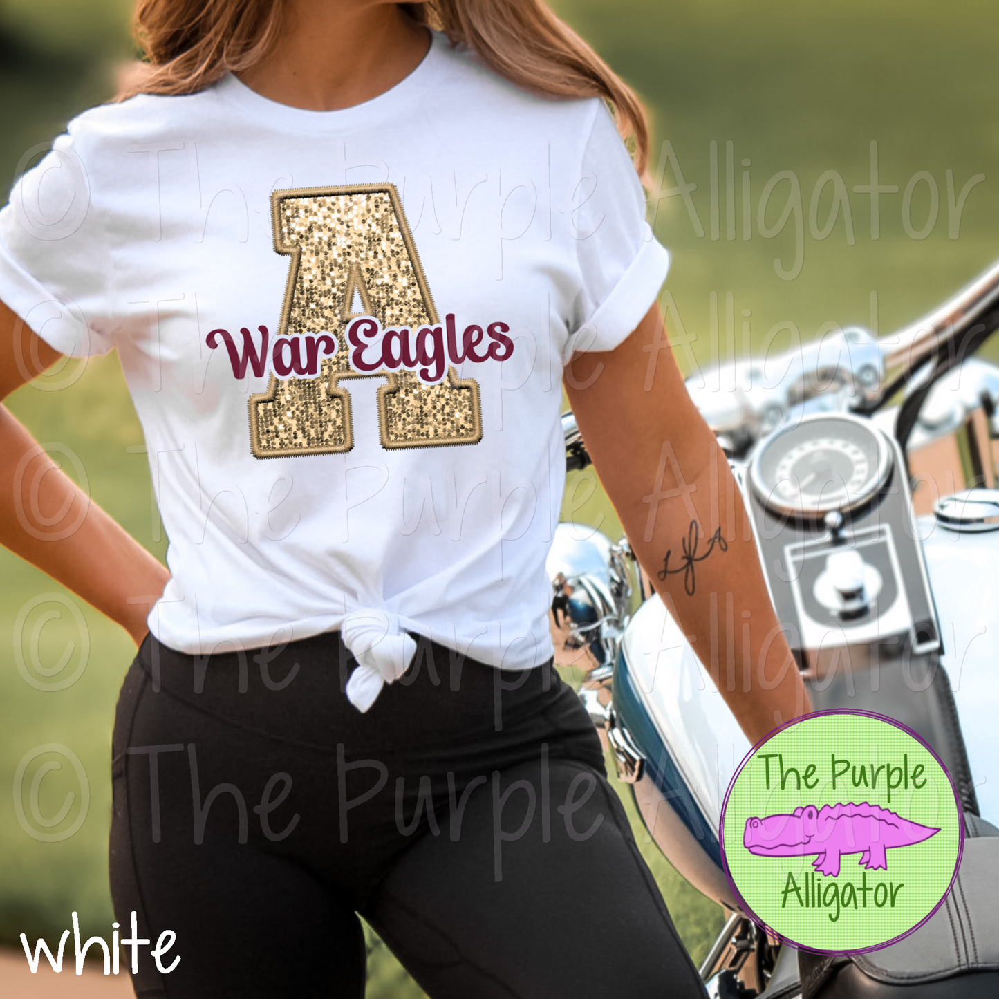 Astronaut A War Eagles Faux Embroidery Mascot School Spirit (d2f TPA)