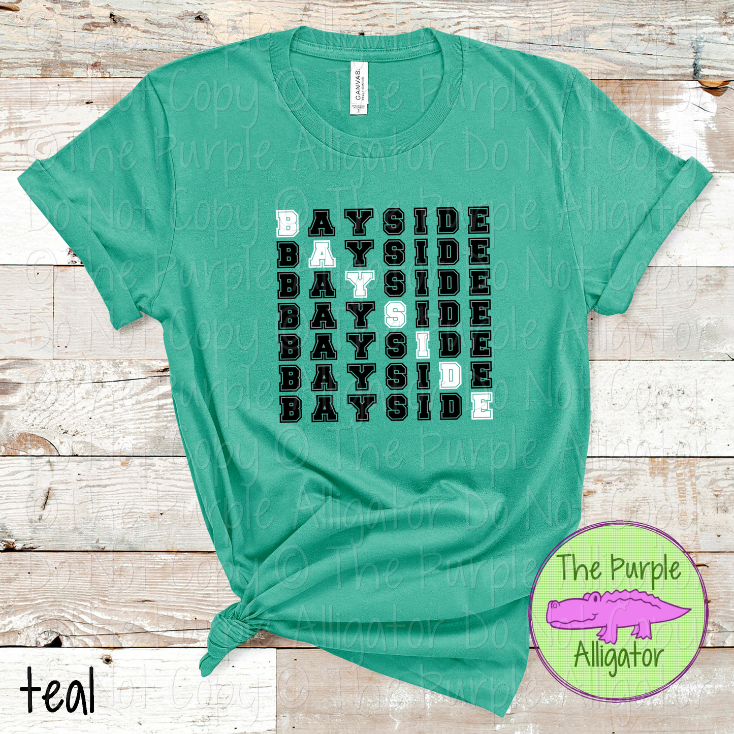 Bayside 2 Color Stack Design | Custom Spirit Wear for Teachers, Students & Fans - CHOOSE YOUR DESIGN COLORS - 0725 (d2f TPA)