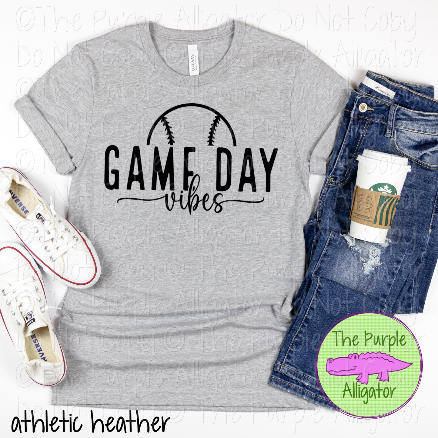 Baseball Softball Game Day Vibes - Choose Your Design Color - 0424 (d2f SDS)