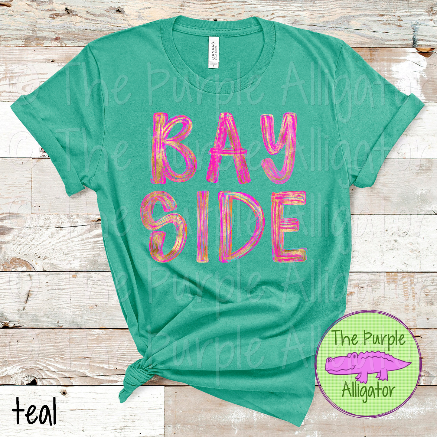 Bayside AJ Gold Distressed Gold Brush School Spirit Design 0924 (d2f TPA)