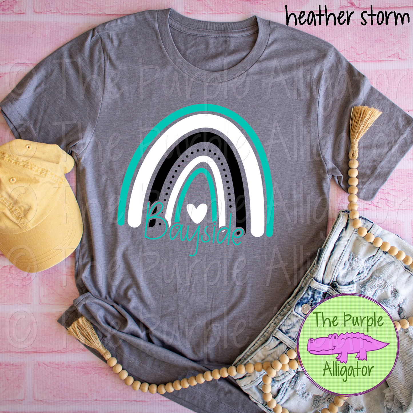 Bayside Boho Rainbow | 3-Color School Rainbow Spirit Wear Design 0824 (d2f TPA)