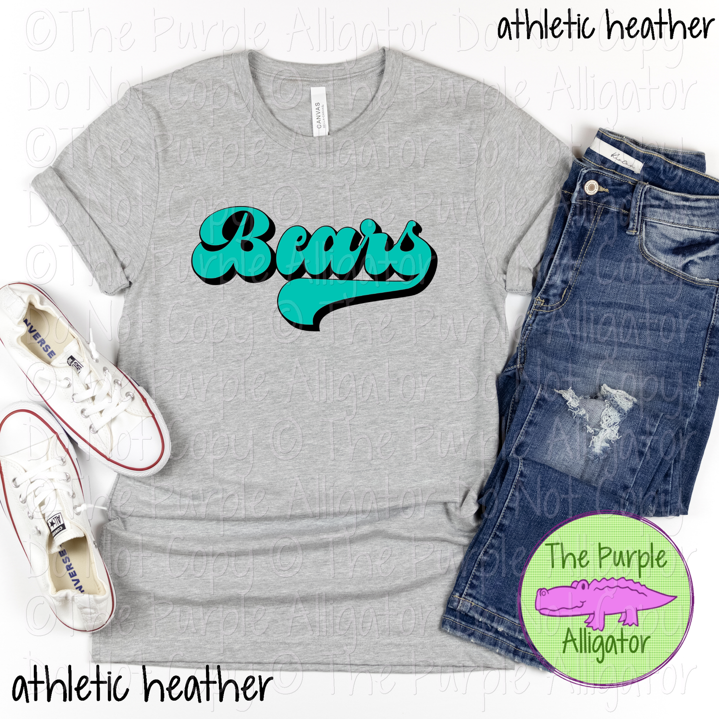 Bears B-Retro | Custom Retro Mascot Spirit Wear for Fans & Teams - CHOOSE YOUR DESIGN COLORS 0725 (d2f TPA)
