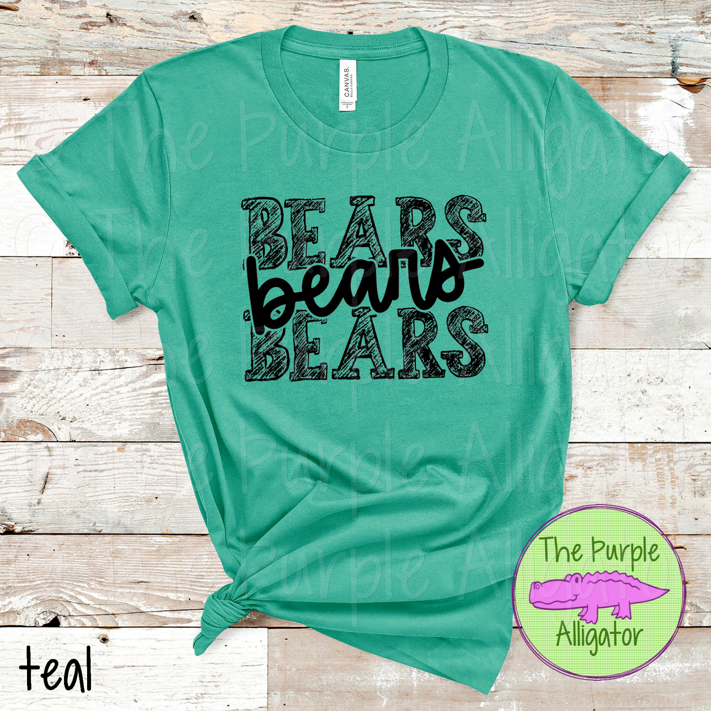 Bears Messy Sketch Mascot School Spirit - CHOOSE YOUR DESIGN COLOR (d2f TPA)